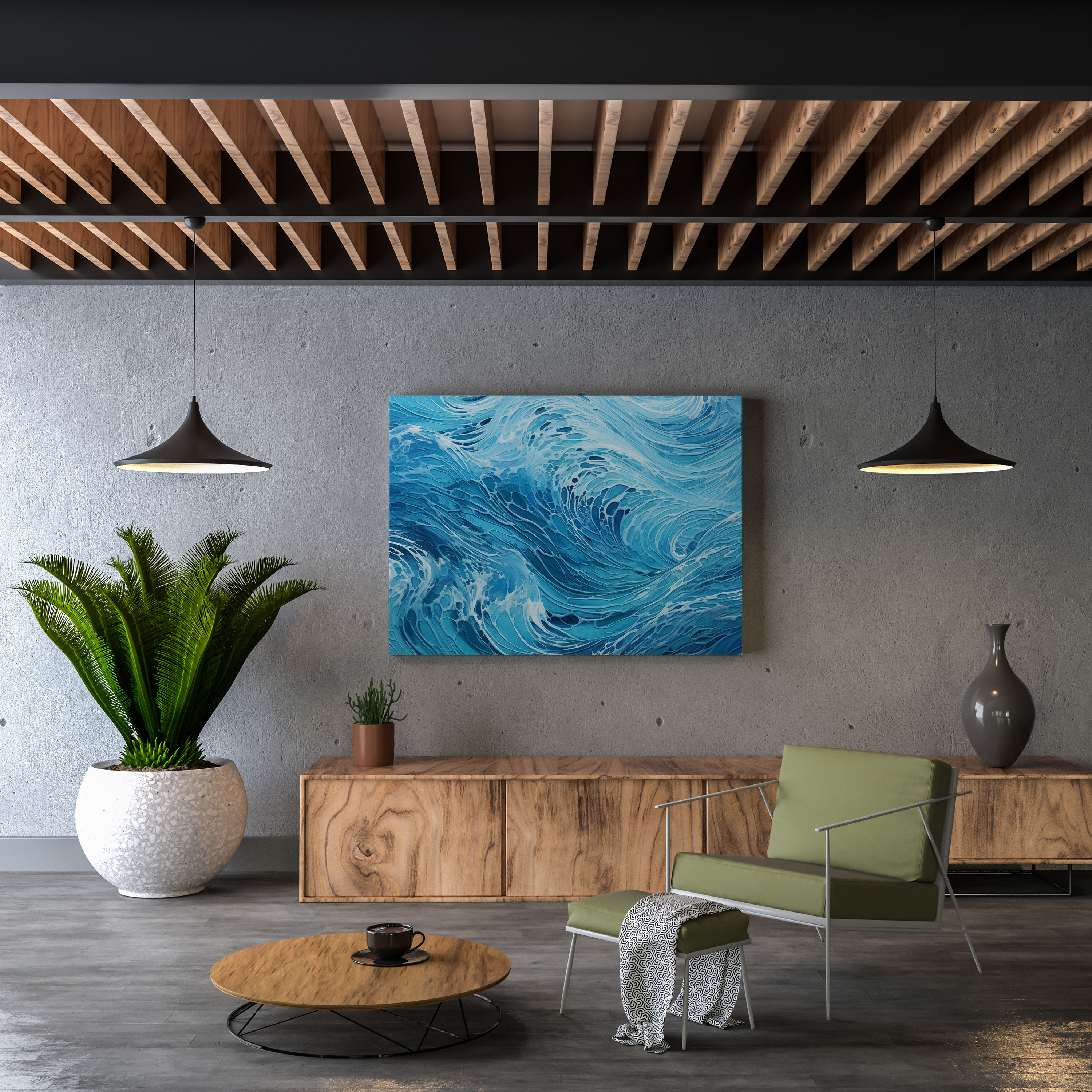 Cool Water Ripples Canvas Print - Cool, Canvas Print, Home Decoration, Canvas