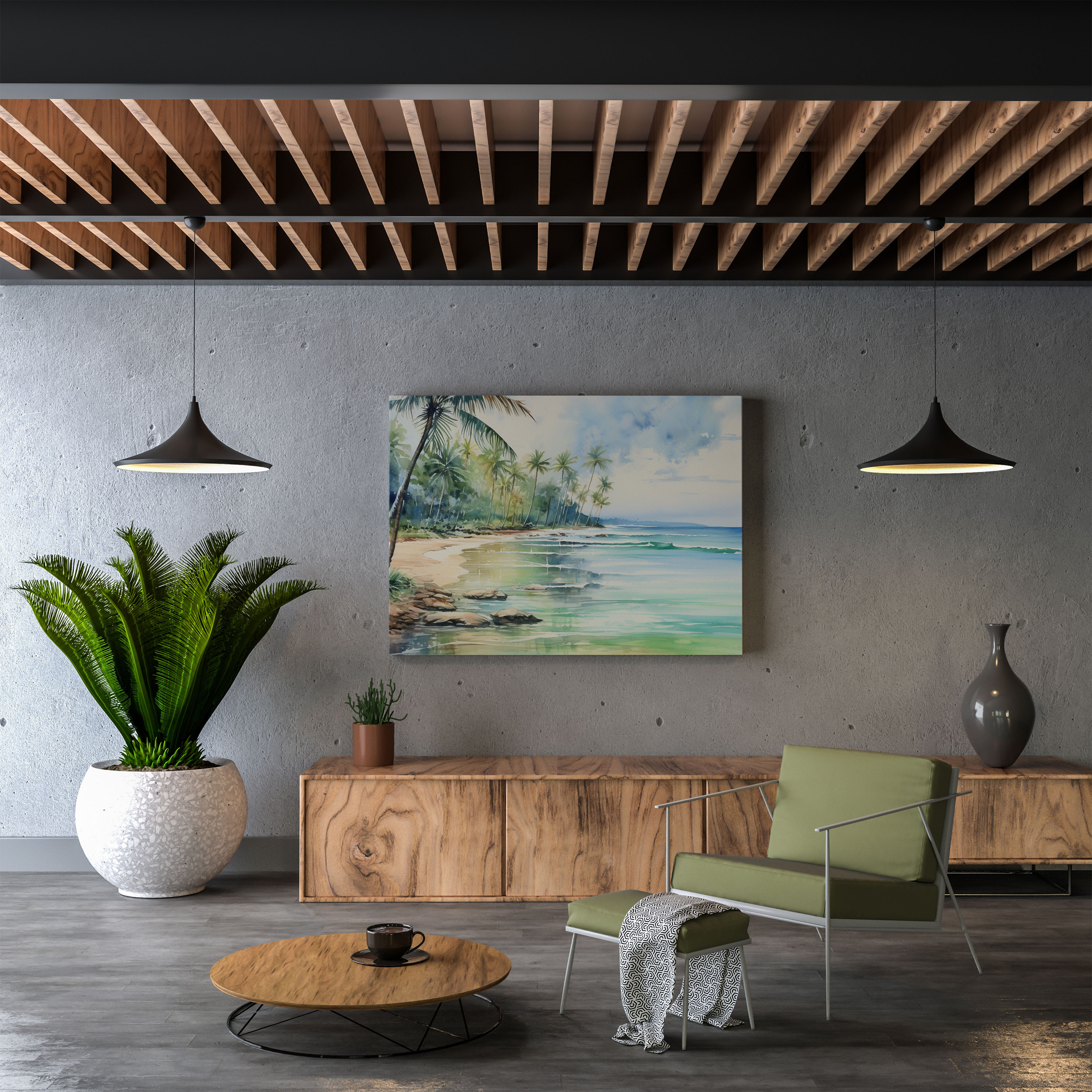 Cool Beach Canvas Print - Cool, Home Decoration, Refreshing, Cool