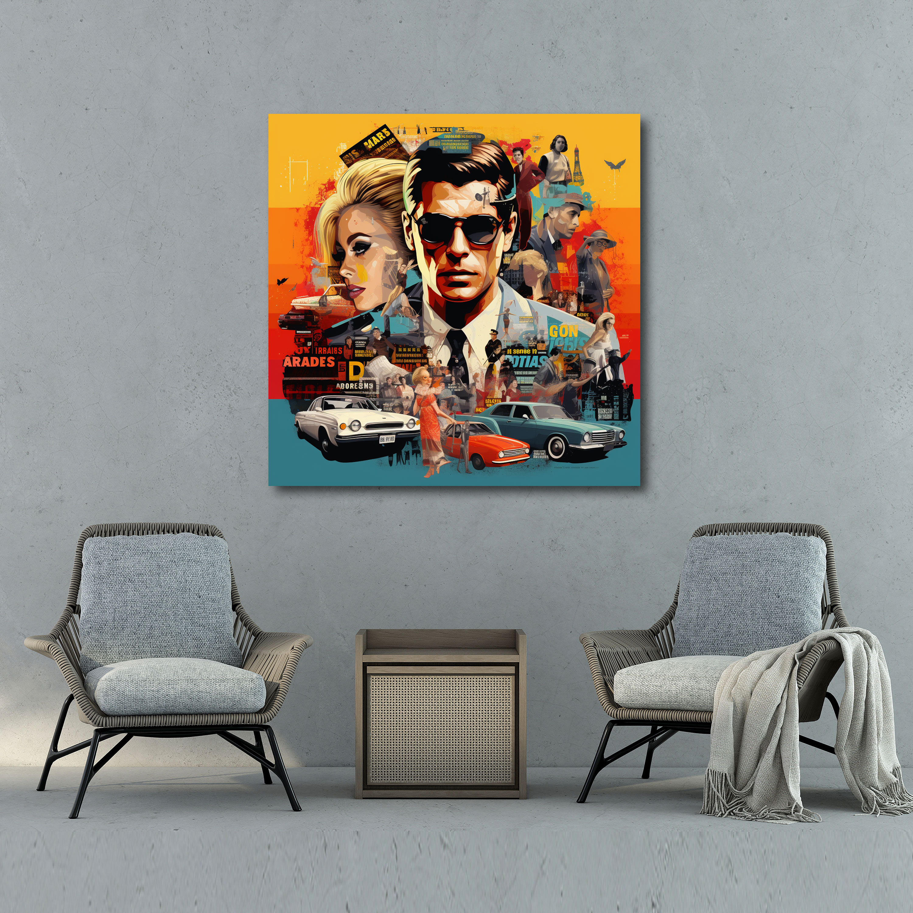 Cool Pop Art Wall Art - Cool, Movie Quotes, Wall Decoration, Collage