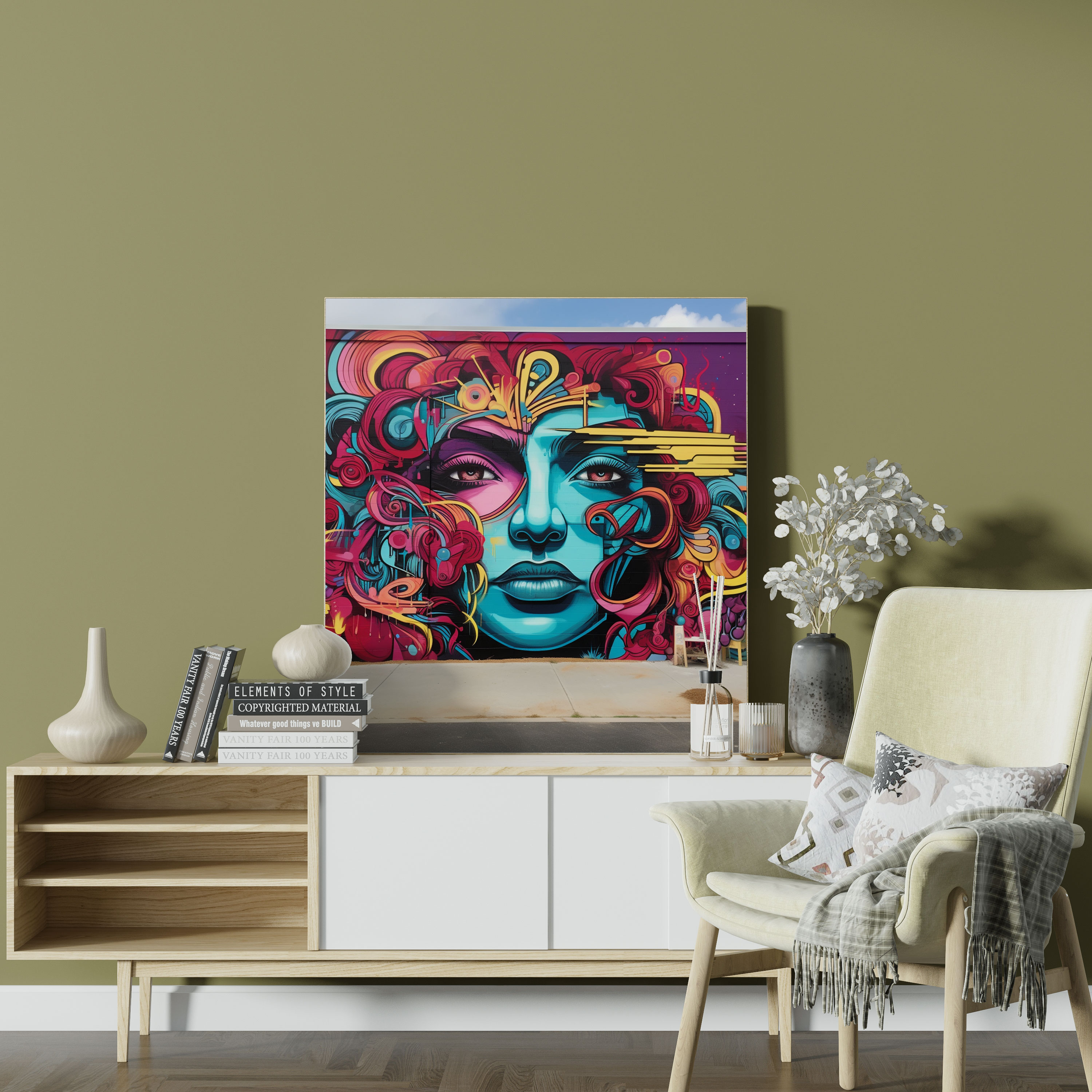 Cool Street Art Canvas Print - Cool, Home Decoration, Cool, Canvas