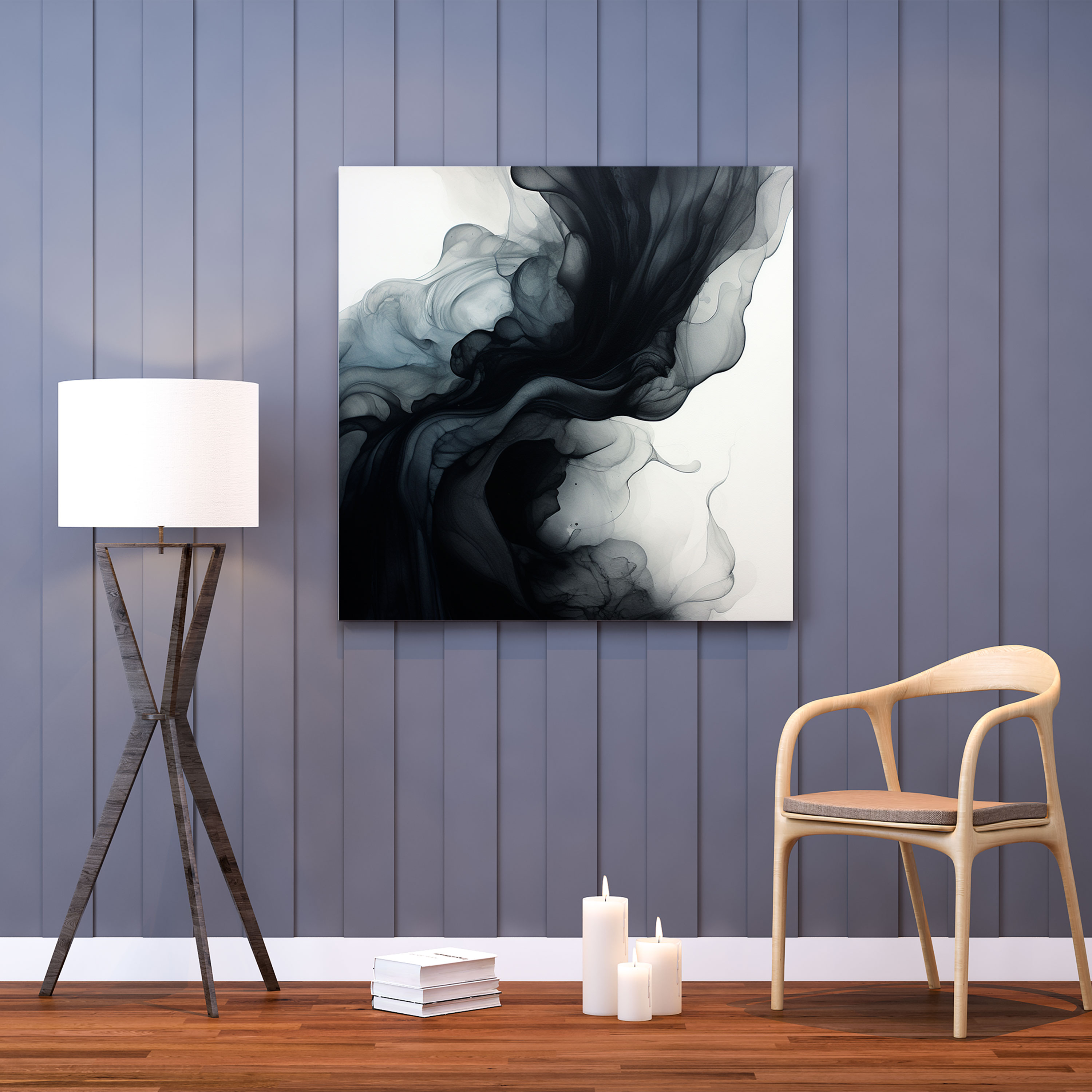 Cool Abstract Wall Art - Cool, Dark Tones, Captivating, Cool