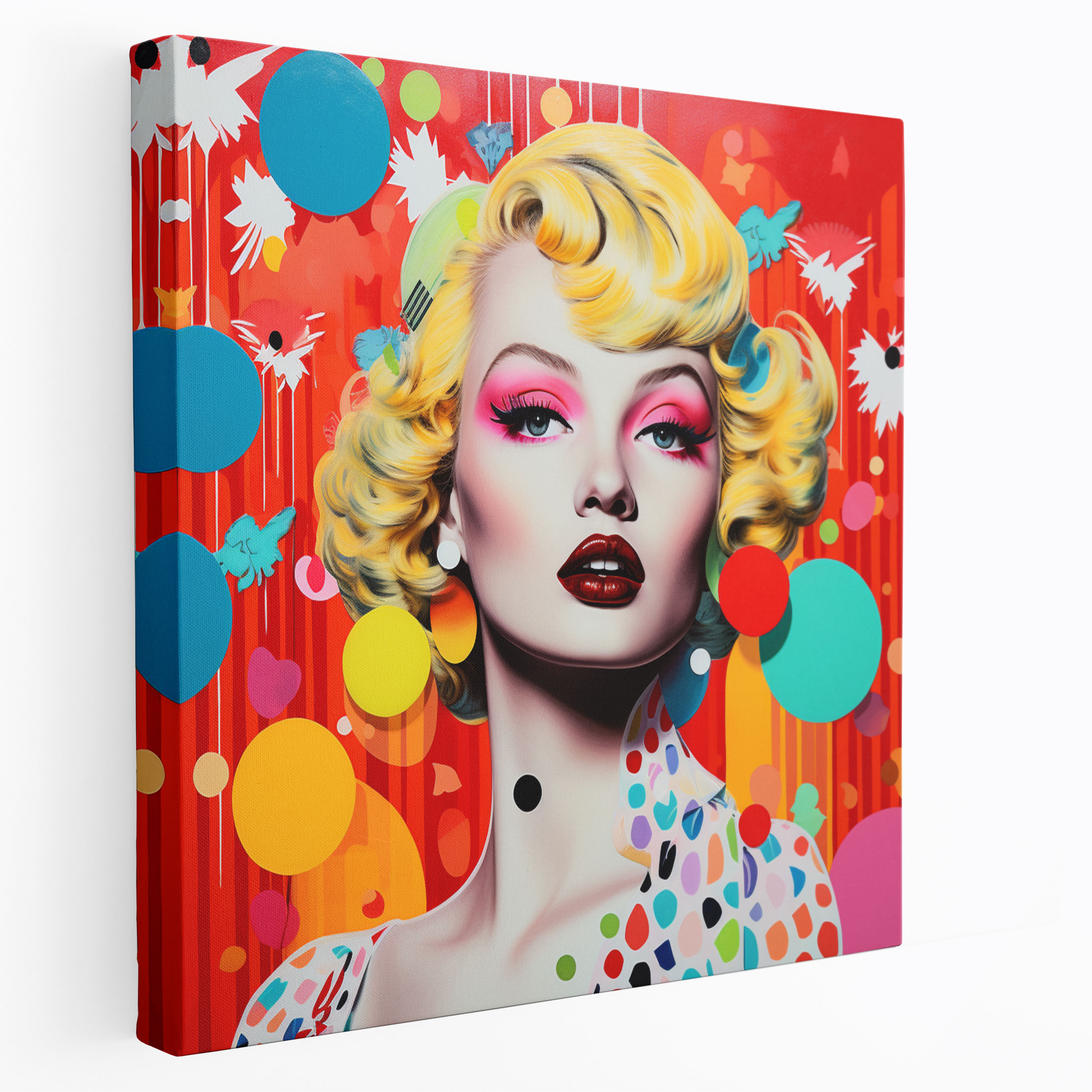 Cool Canvas Wall Art: Pop Culture Explosion - Cool, Wall Decoration, Iconic Symbols, Cool