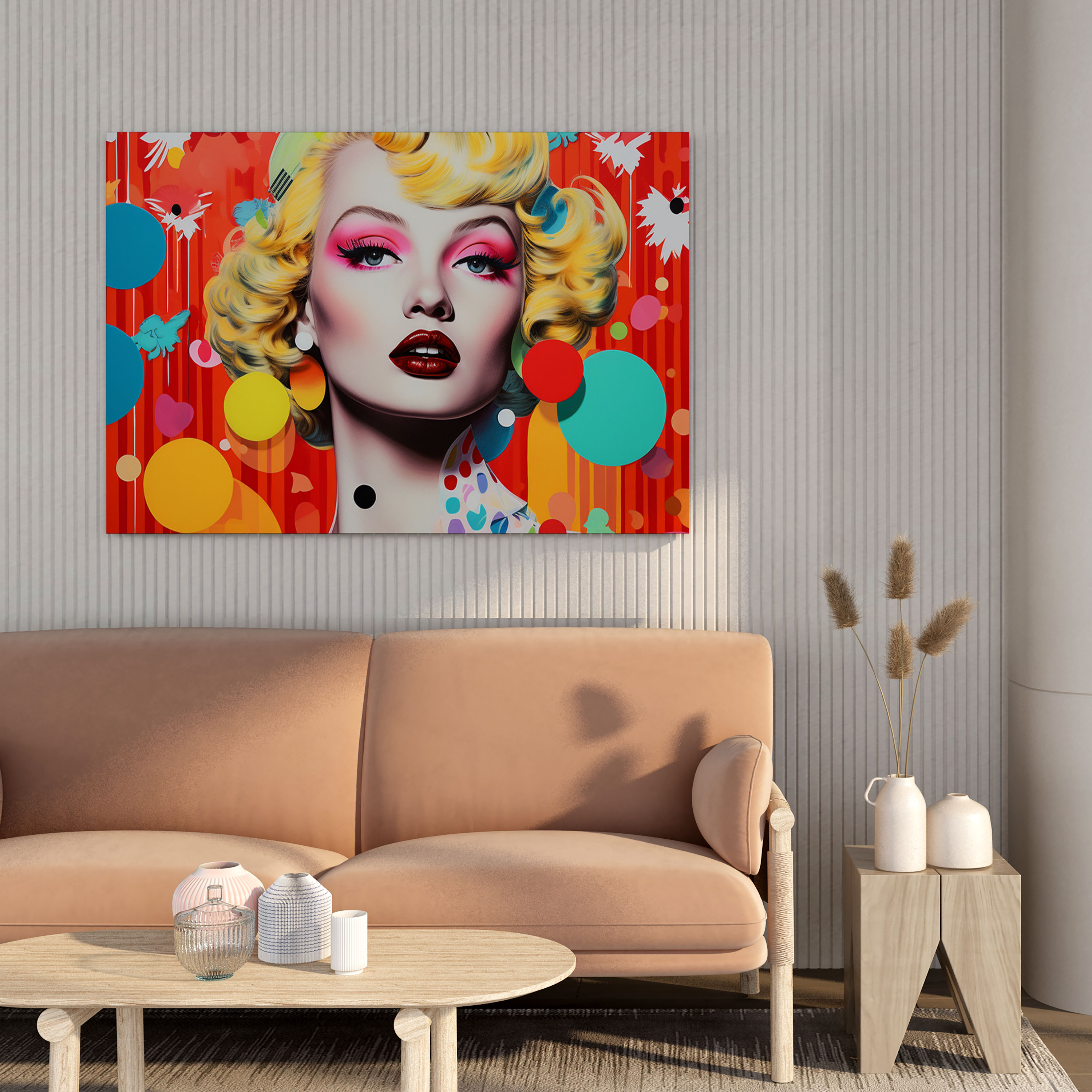 Cool Canvas Wall Art: Pop Culture Explosion - Cool, Wall Decoration, Iconic Symbols, Cool