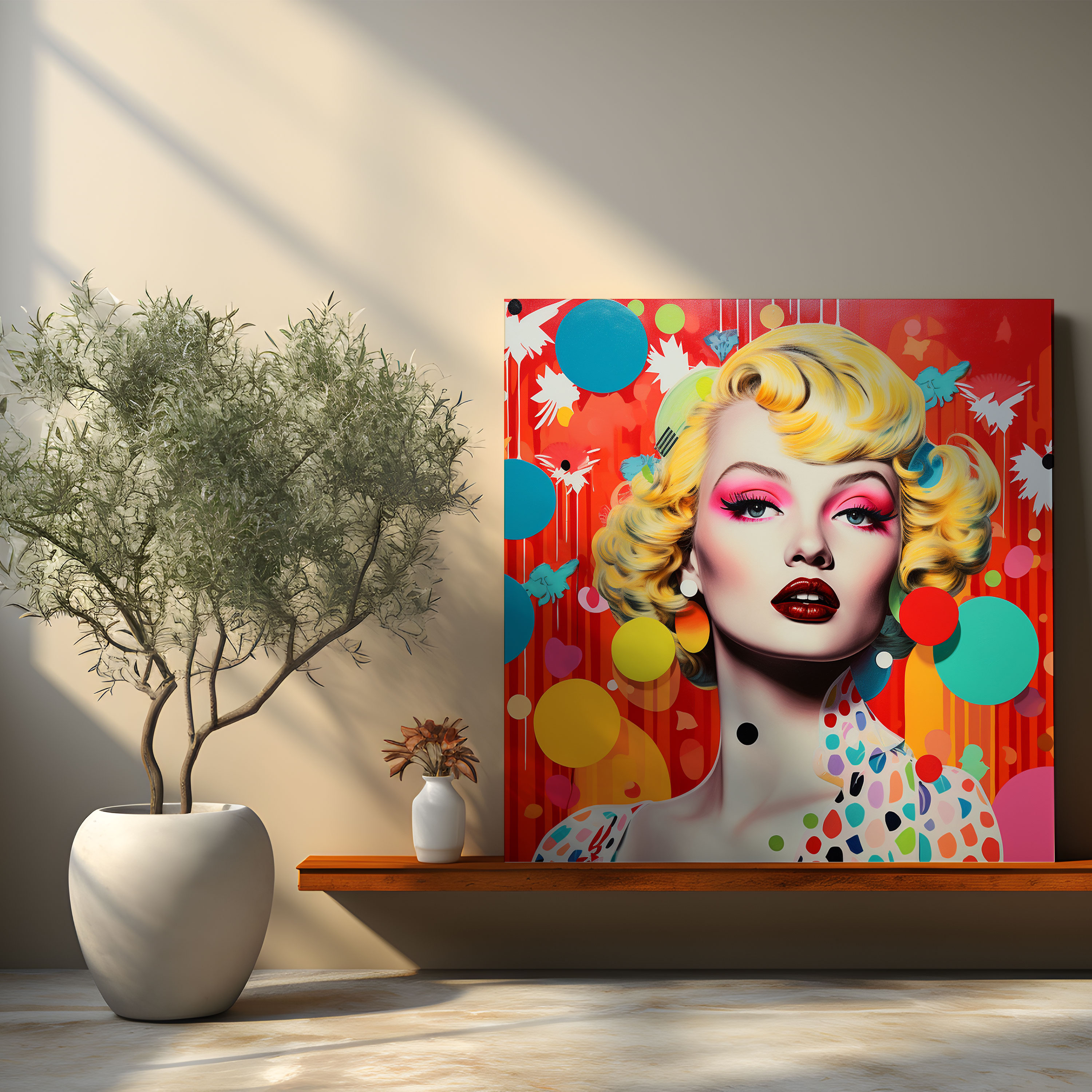 Cool Canvas Wall Art: Pop Culture Explosion - Cool, Wall Decoration, Iconic Symbols, Cool