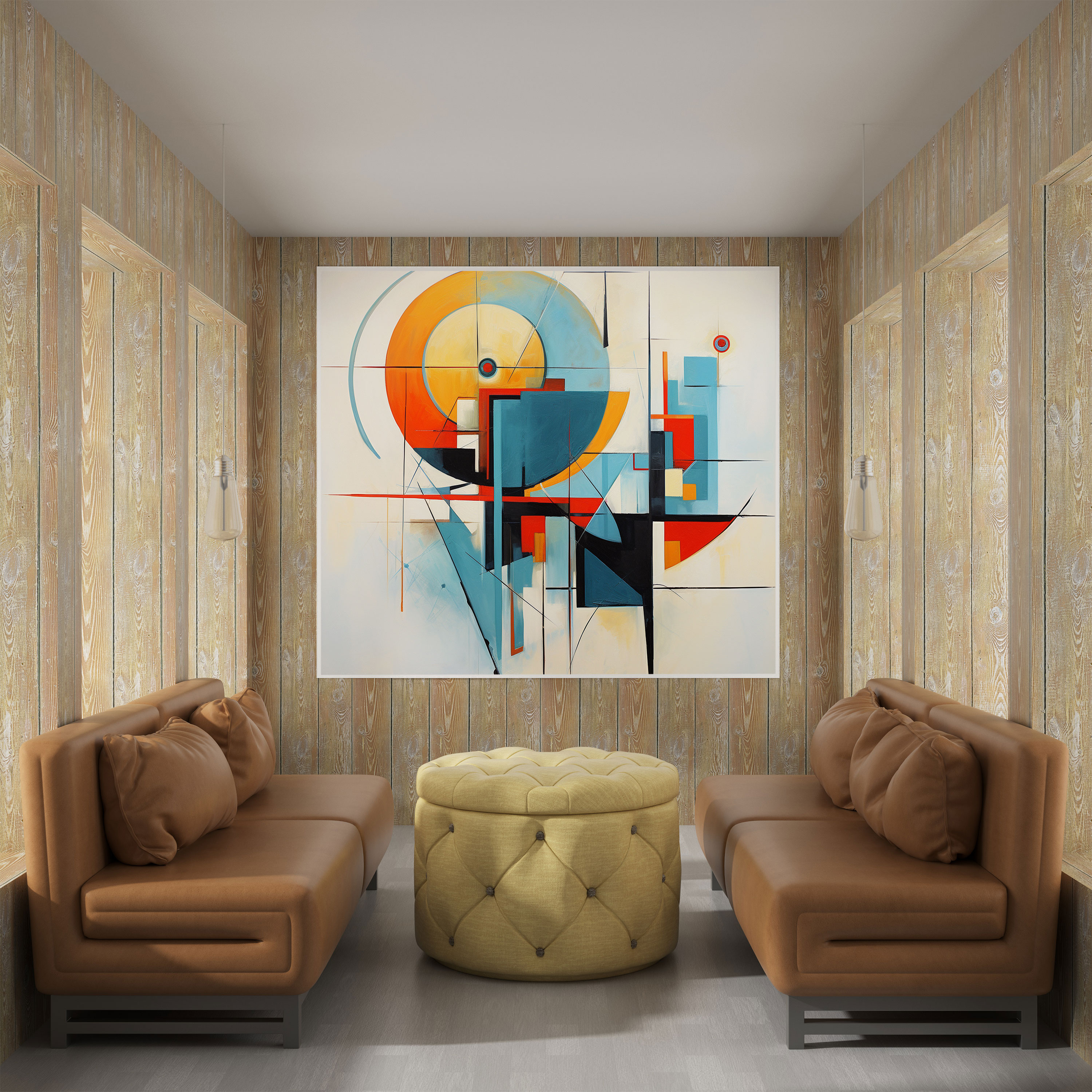 Geometrisches Leinwandbild - Coole Wandkunst aus Leinwand Formen