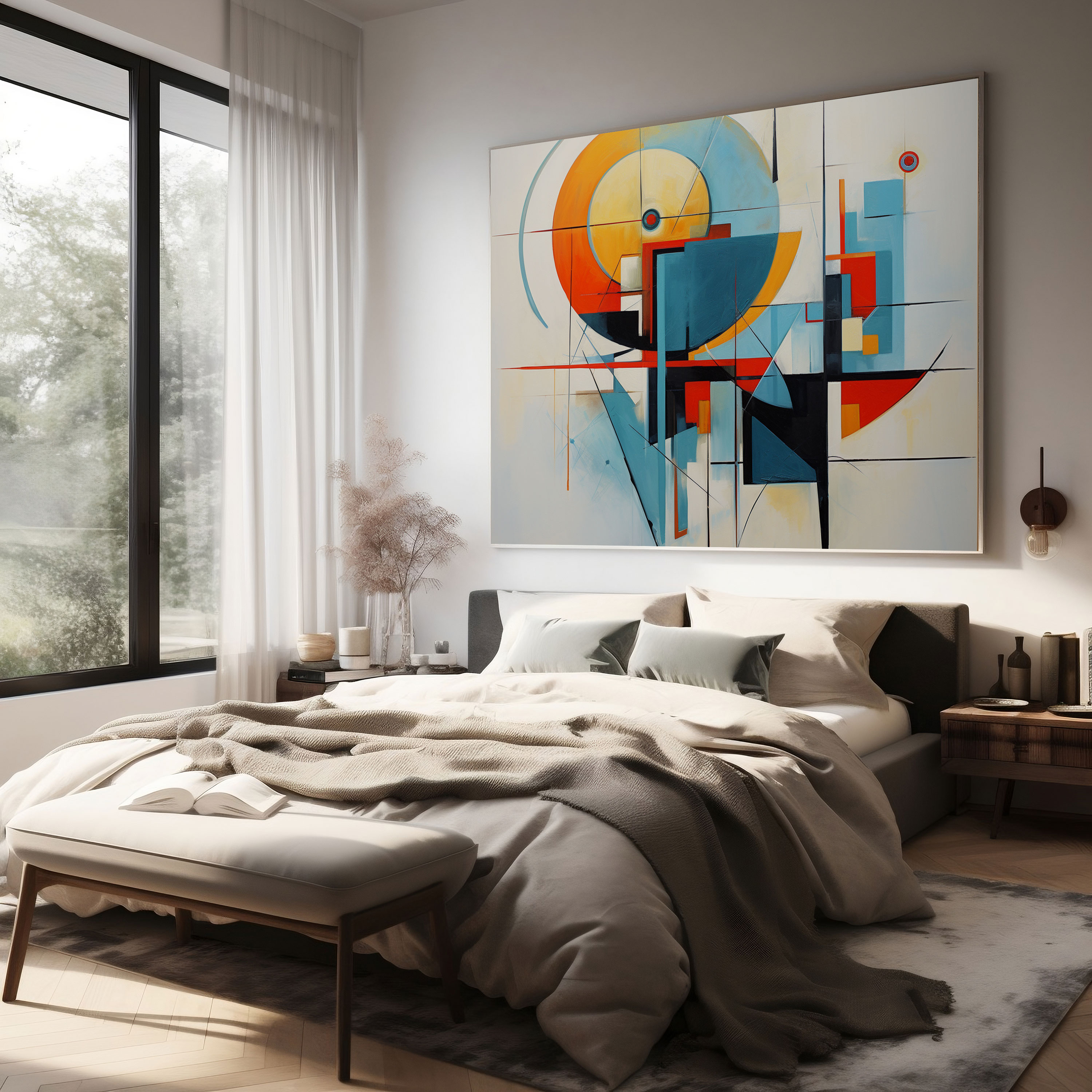 Geometrisches Leinwandbild - Coole Wandkunst aus Leinwand Formen