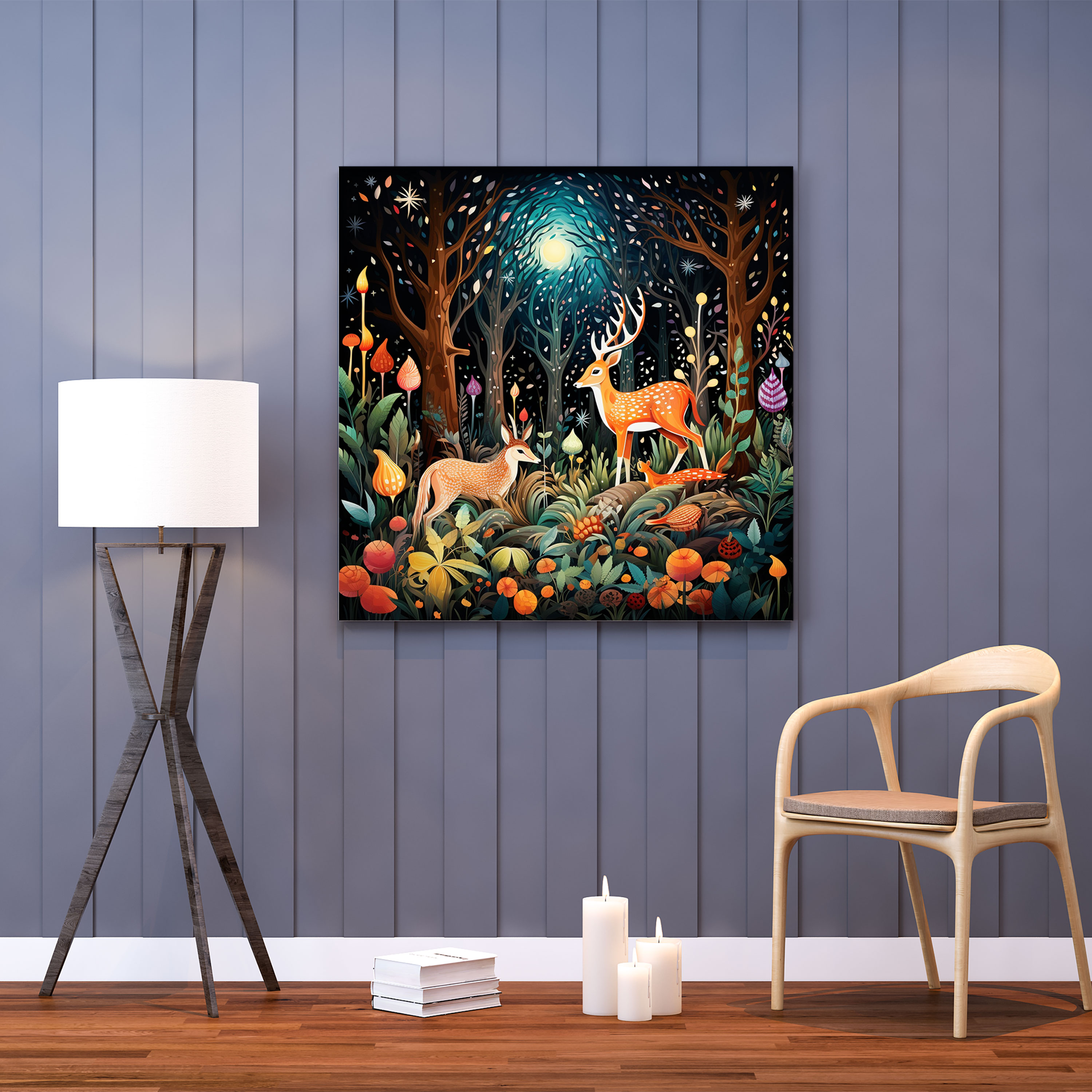 Cool Canvas Print - Whimsical Animal Forest Wall Art - Cool, Canvas Wall Art, Imagination, Home Decoration