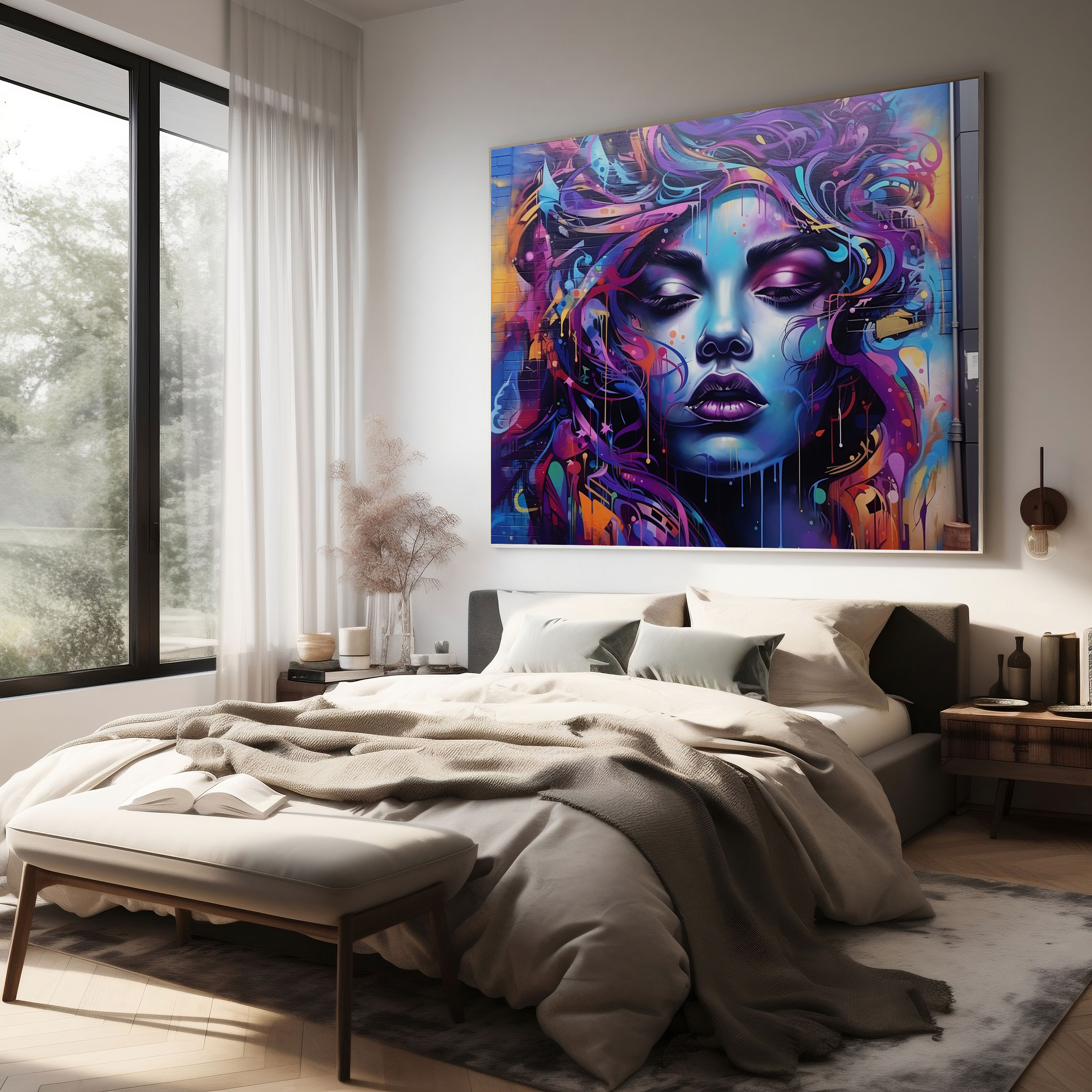 Coole Wandkunst - Urbane Ausdrucksform - Zuhause Dekoration Wanddekoration Graffiti
