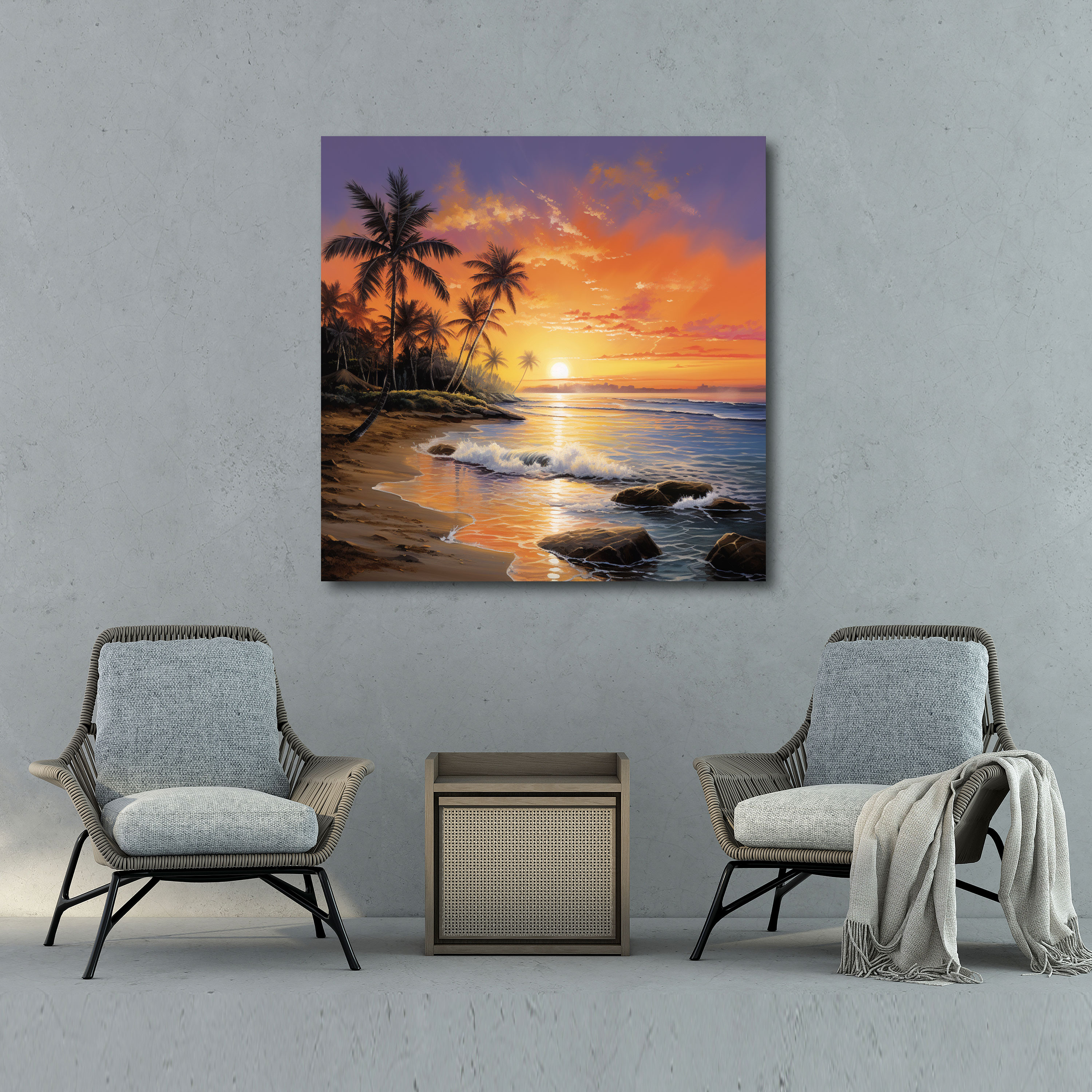 Cool Canvas Print - Serene Sunset - Cool, Canvas, Cool Canvas Print, Serene Beach