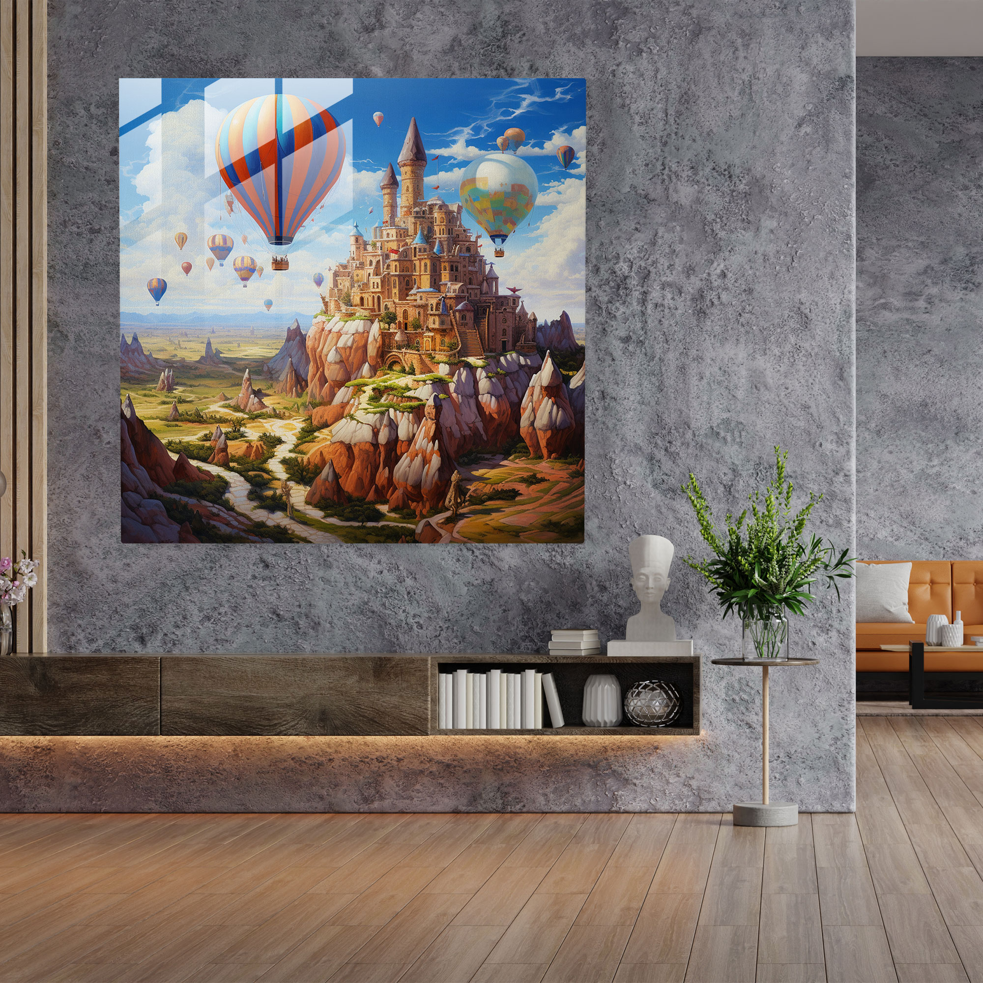 Verzauberte Zitadelle Glasbild