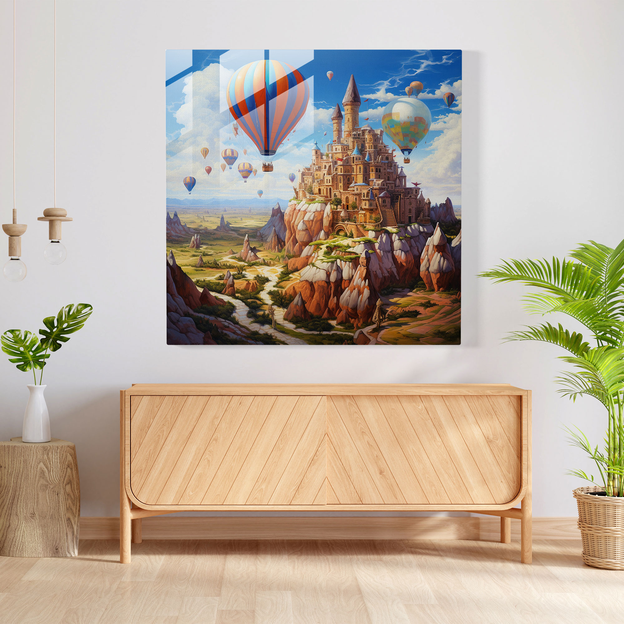 Verzauberte Zitadelle Glasbild