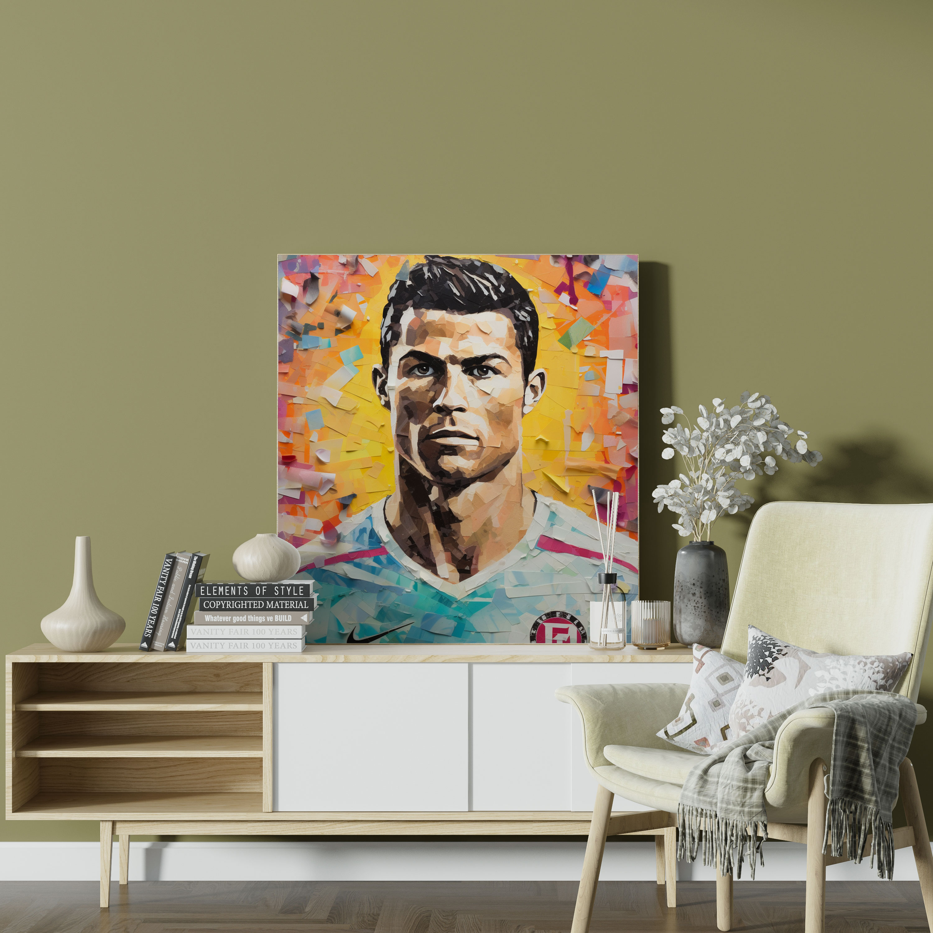 Cristiano Ronaldo Wall Art - Cristiano Ronaldo, Newspaper Clippings, Soccer-Related Images, Collage Artwork