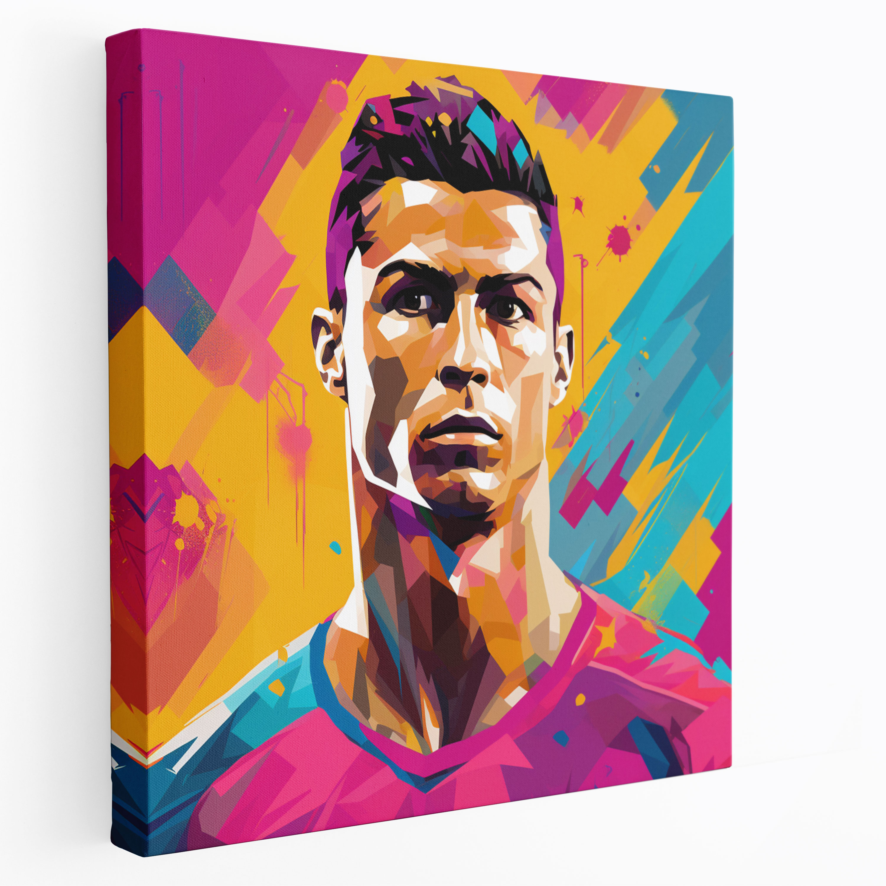 Cristiano Ronaldo Canvas Print - Cristiano Ronaldo, Canvas Print, Wall Decoration, Bold Graphic Elements