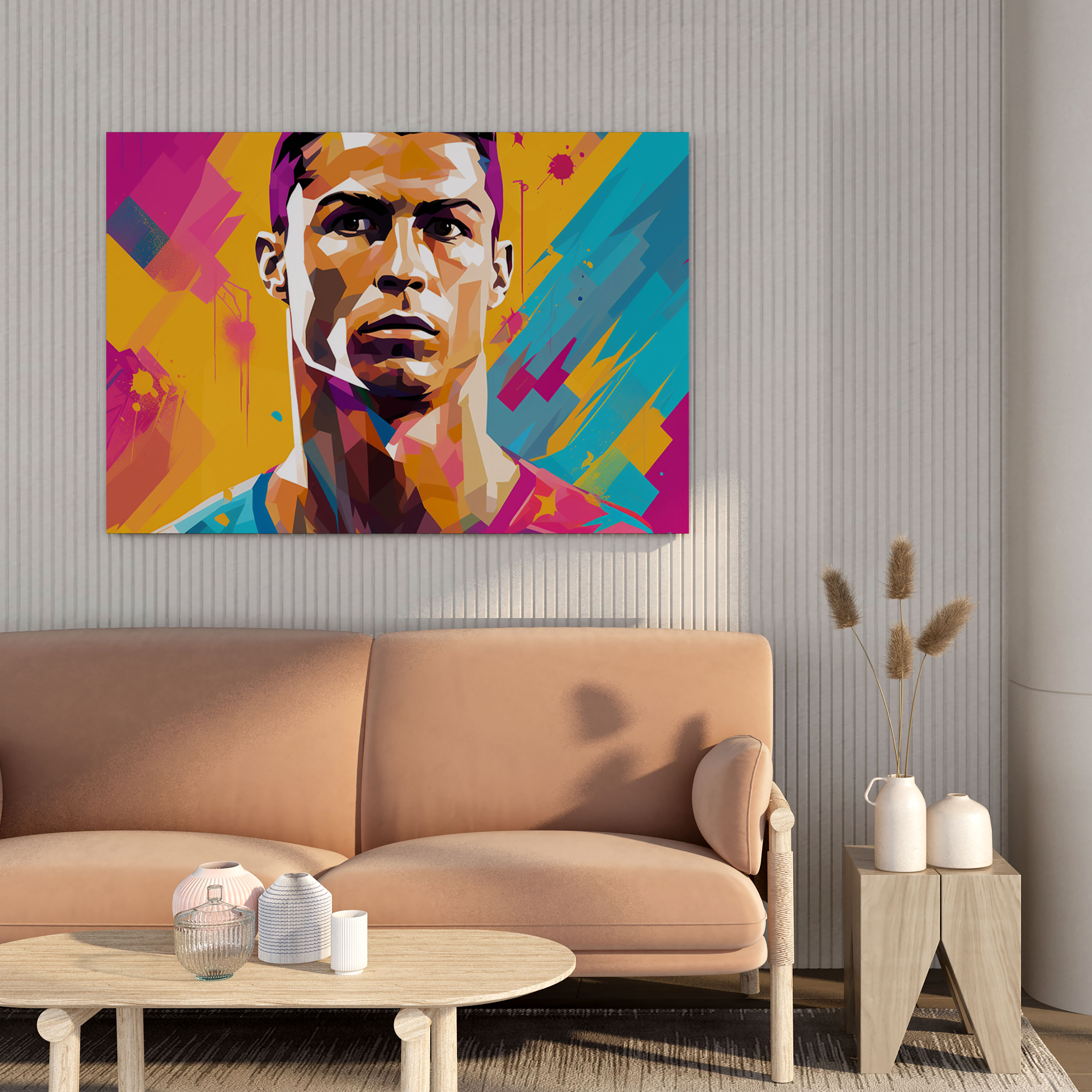 Cristiano Ronaldo Canvas Print - Cristiano Ronaldo, Canvas Print, Wall Decoration, Bold Graphic Elements