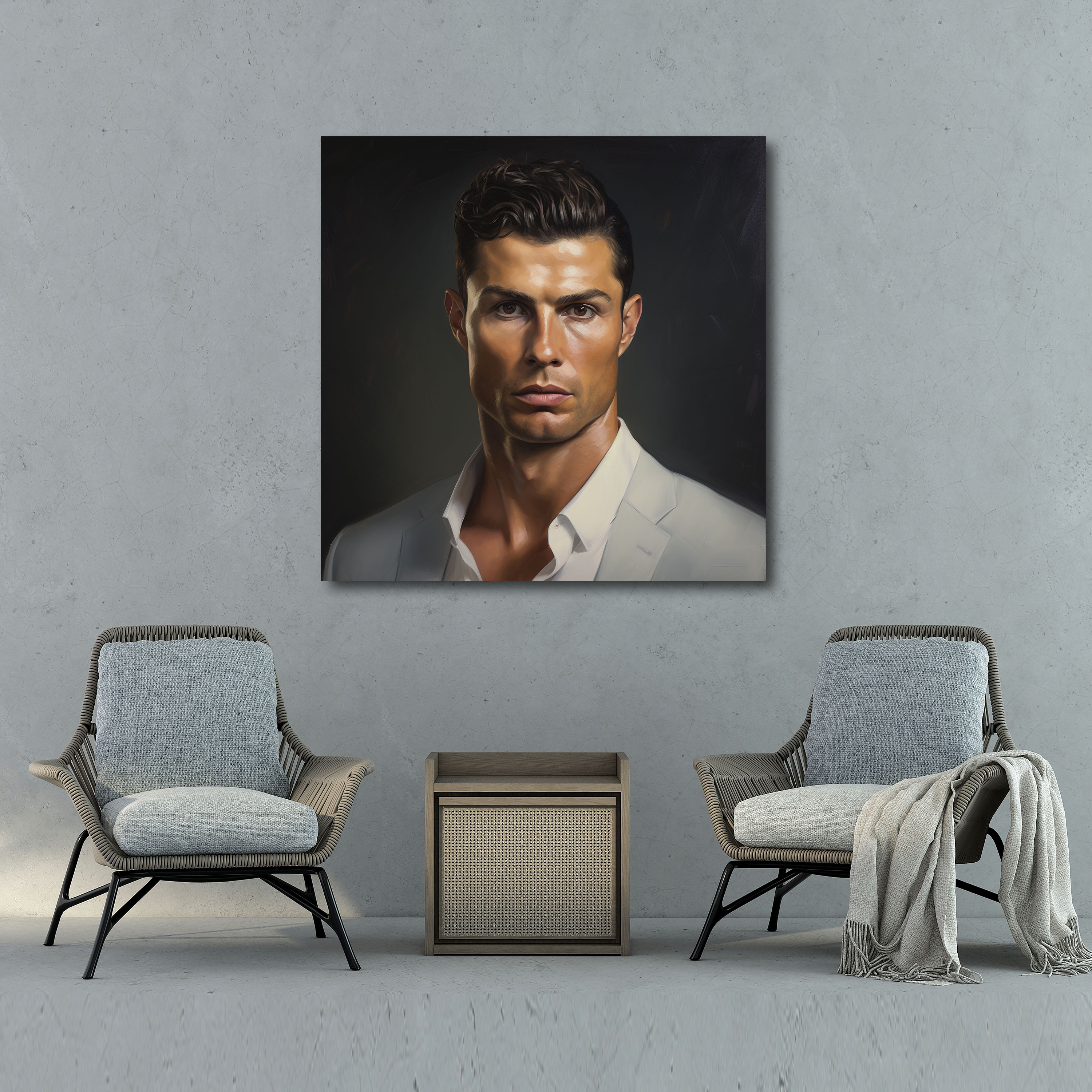 Cristiano Ronaldo Tablo Sanatı - Kanvas Tablo Ev Dekorasyonu Duvar Dekorasyonu