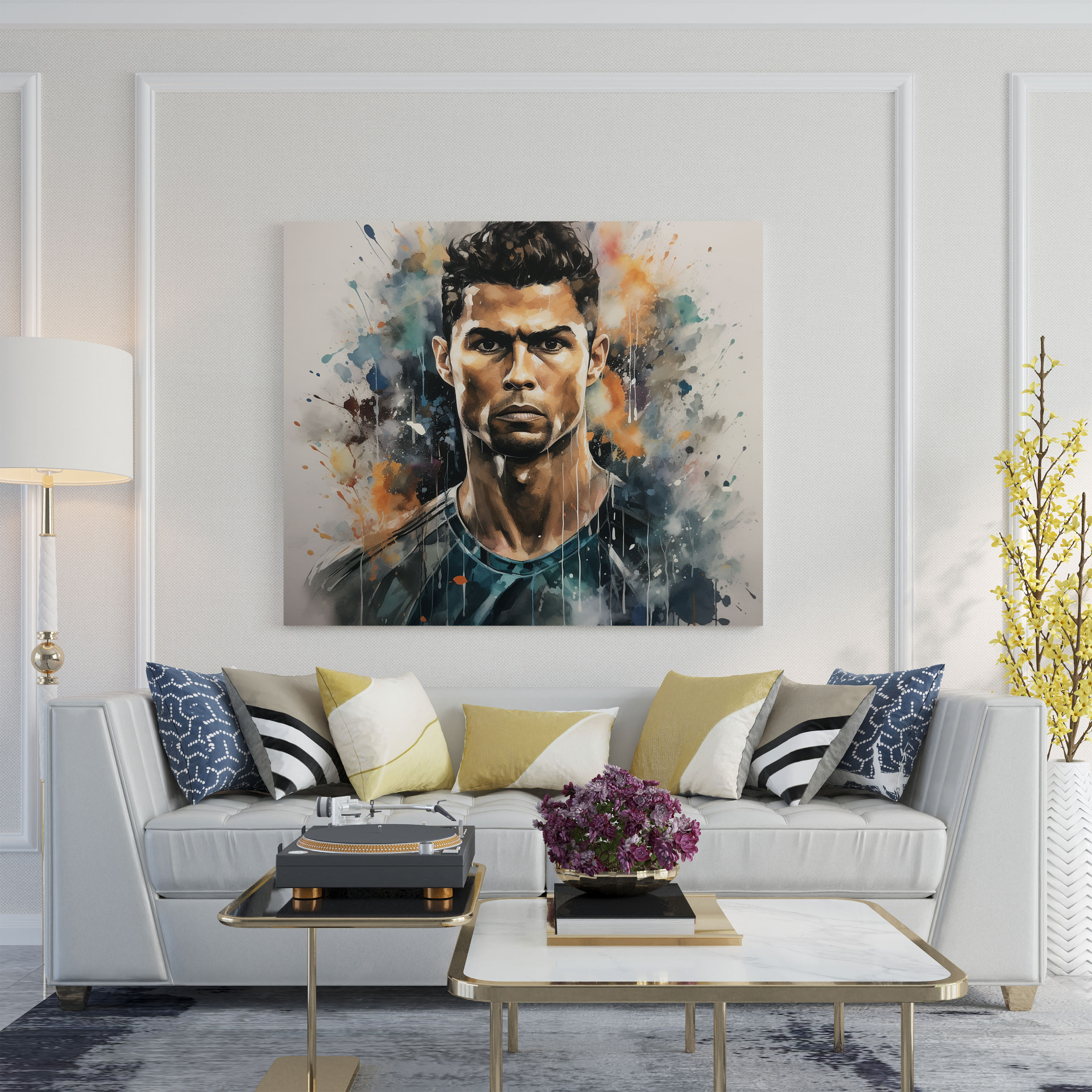 Cristiano Ronaldo Wall Decoration - Cristiano Ronaldo, Cristiano Ronaldo, Canvas, Canvas Wall Art