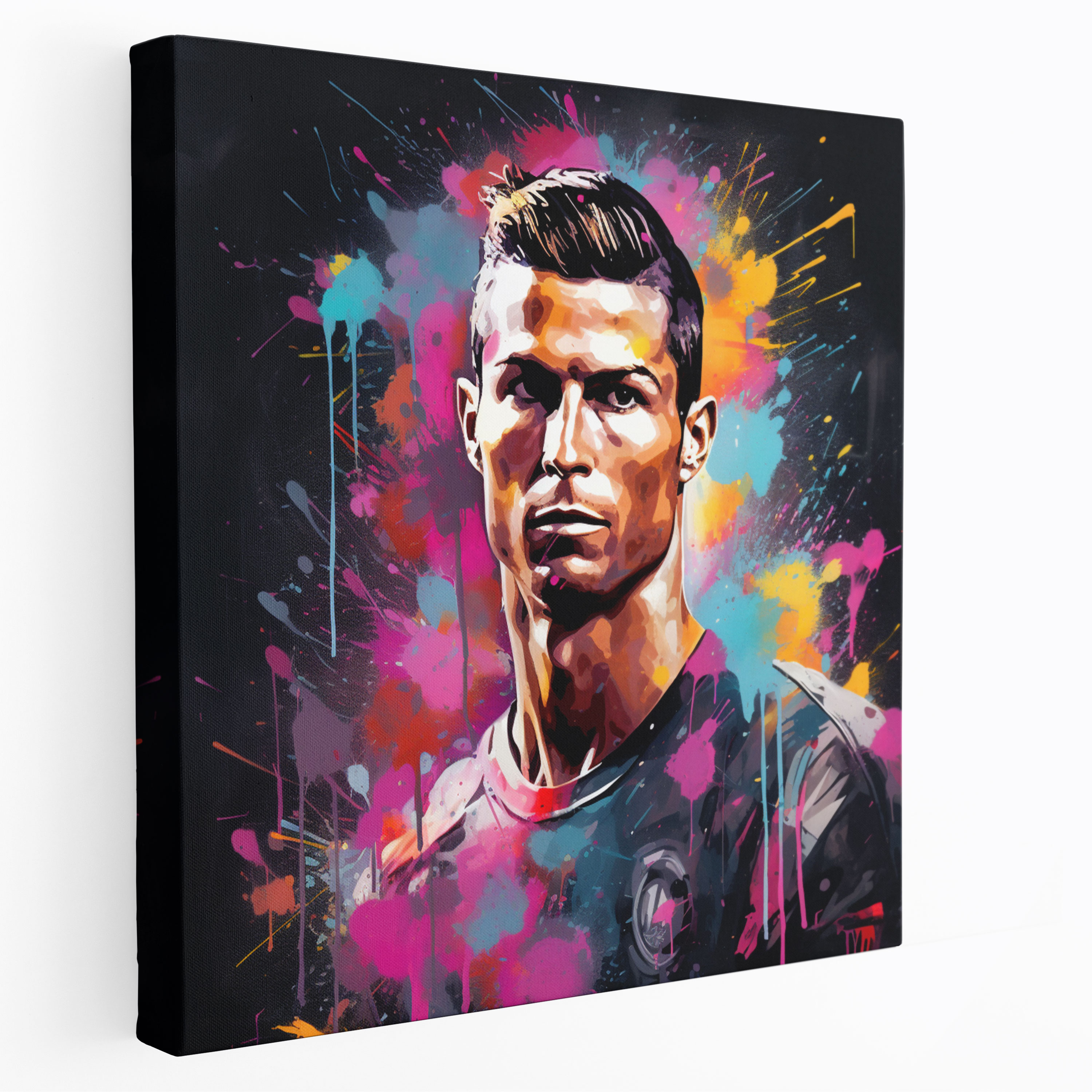 Cristiano Ronaldo Canvas Print - Cristiano Ronaldo, Cristiano Ronaldo, Home Decoration, Graffiti-Inspired Artwork