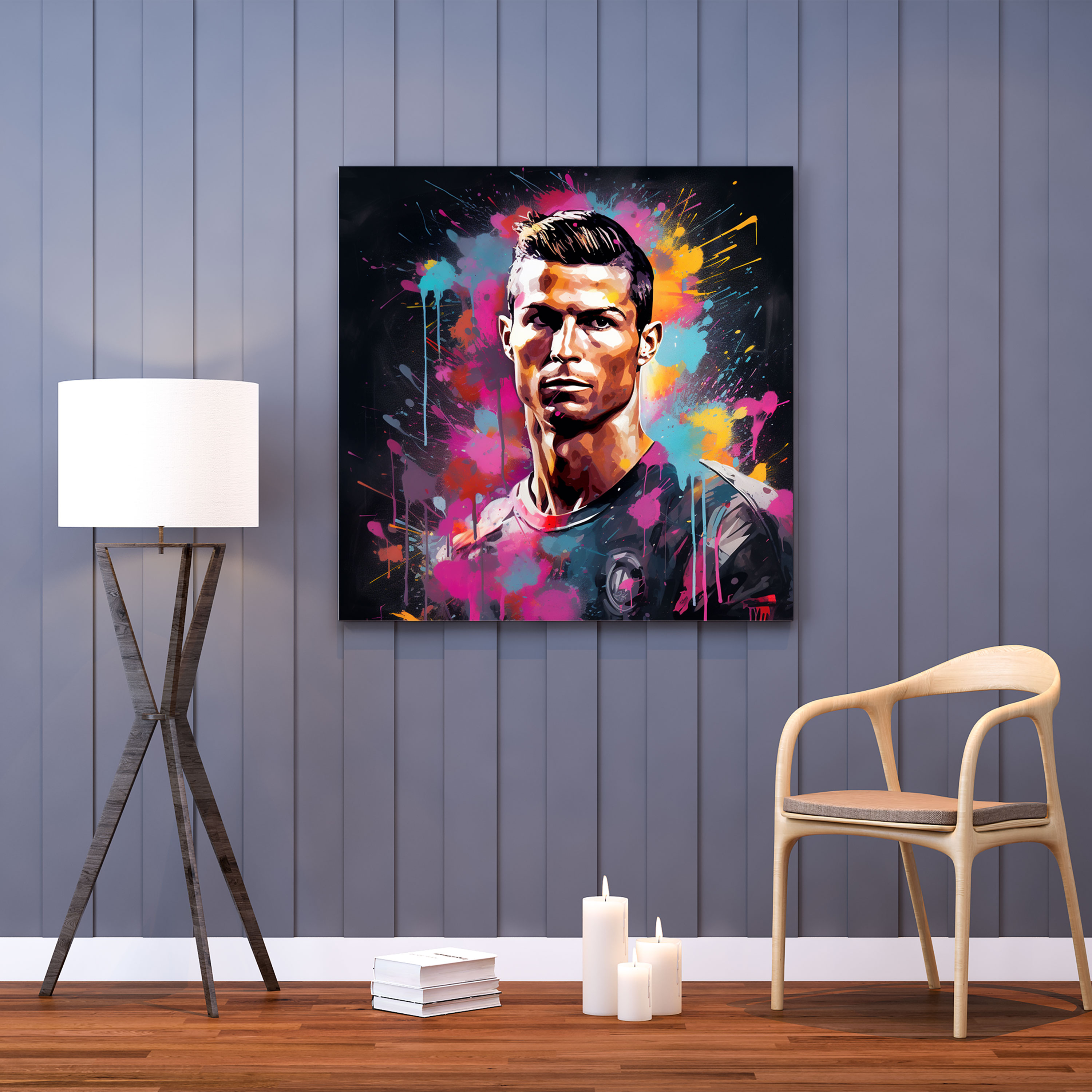 Cristiano Ronaldo Canvas Print - Cristiano Ronaldo, Cristiano Ronaldo, Home Decoration, Graffiti-Inspired Artwork