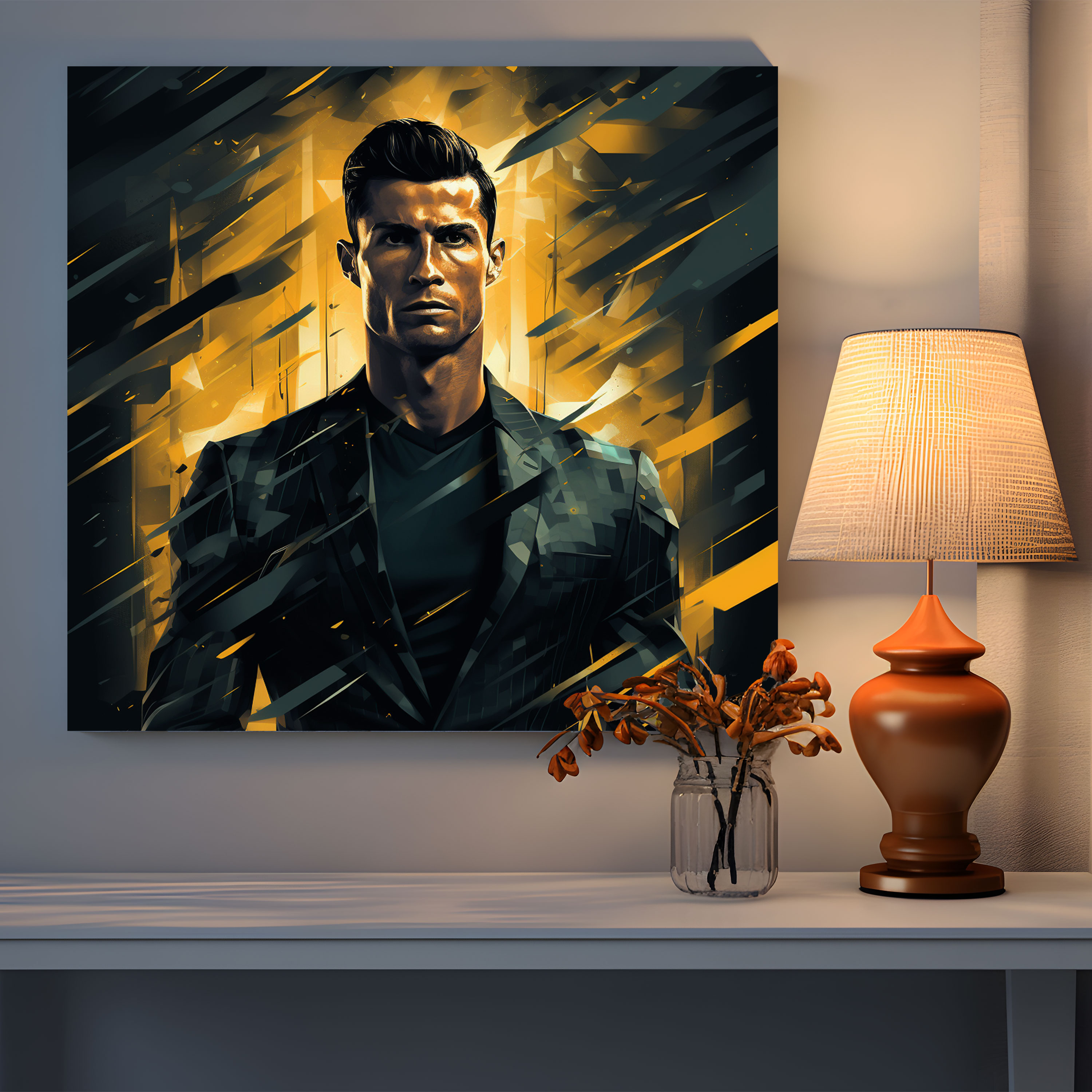 Cristiano Ronaldo Digital Wall Art - Cristiano Ronaldo, Canvas Wall Art, Home Decoration, Wall Decoration