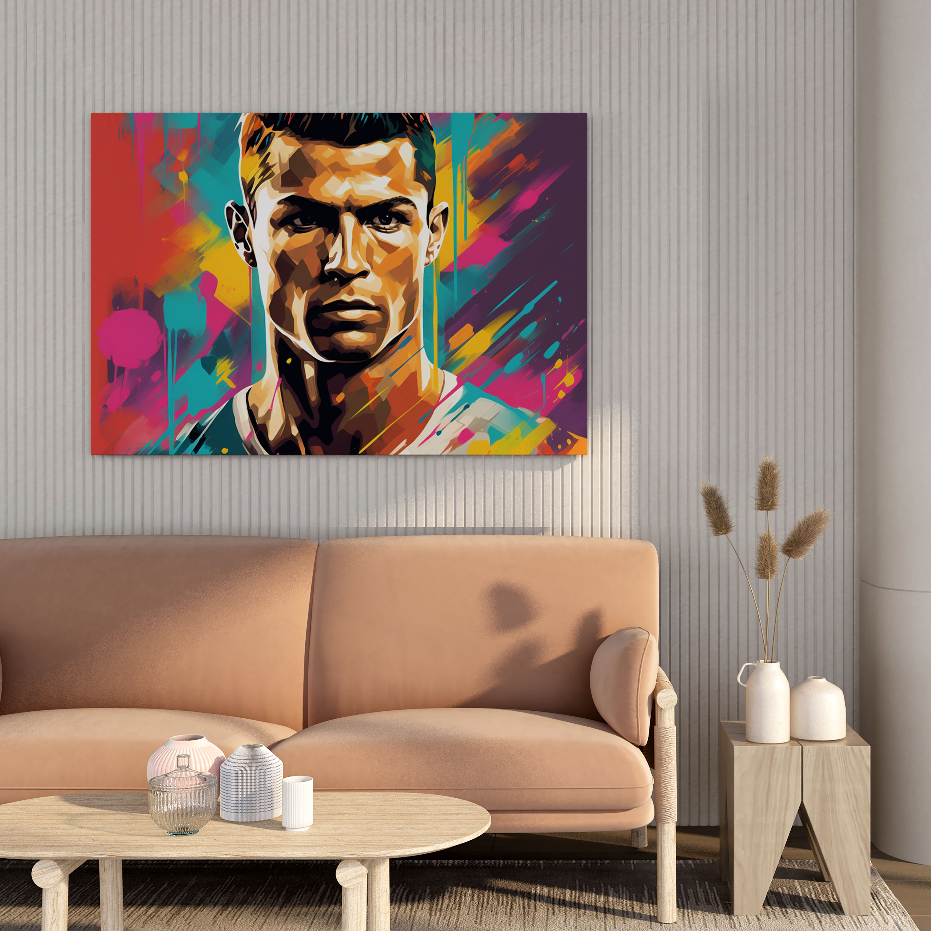 Cristiano Ronaldo Pop Art Canvas Print - Cristiano Ronaldo, Confidence, Vibrant Colors, Canvas Print