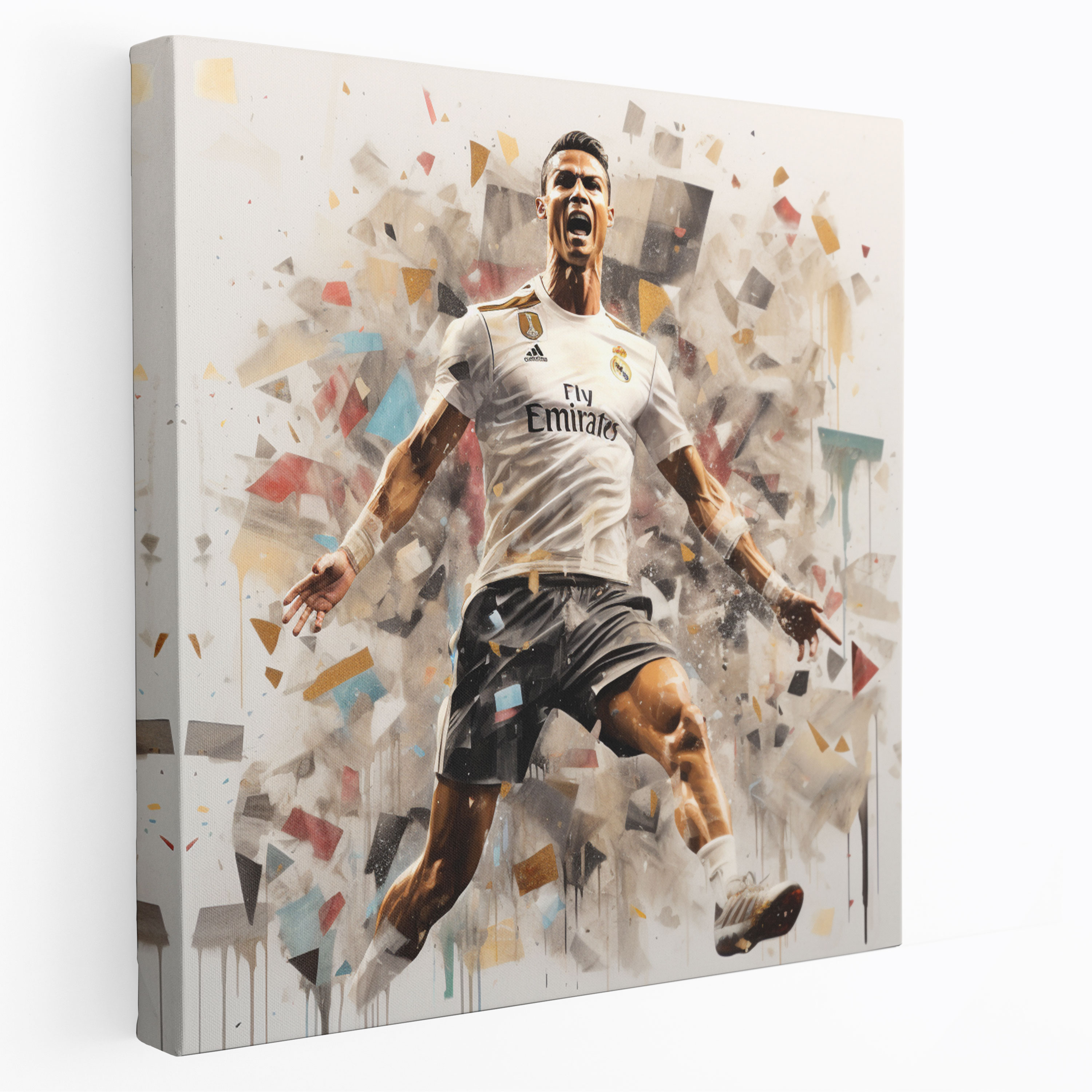 Cristiano Ronaldo Collage Kanvas Tablo - Cristiano Ronaldo Duvar Sanatı Duvar Dekorasyonu Koleksiyon Sanatı