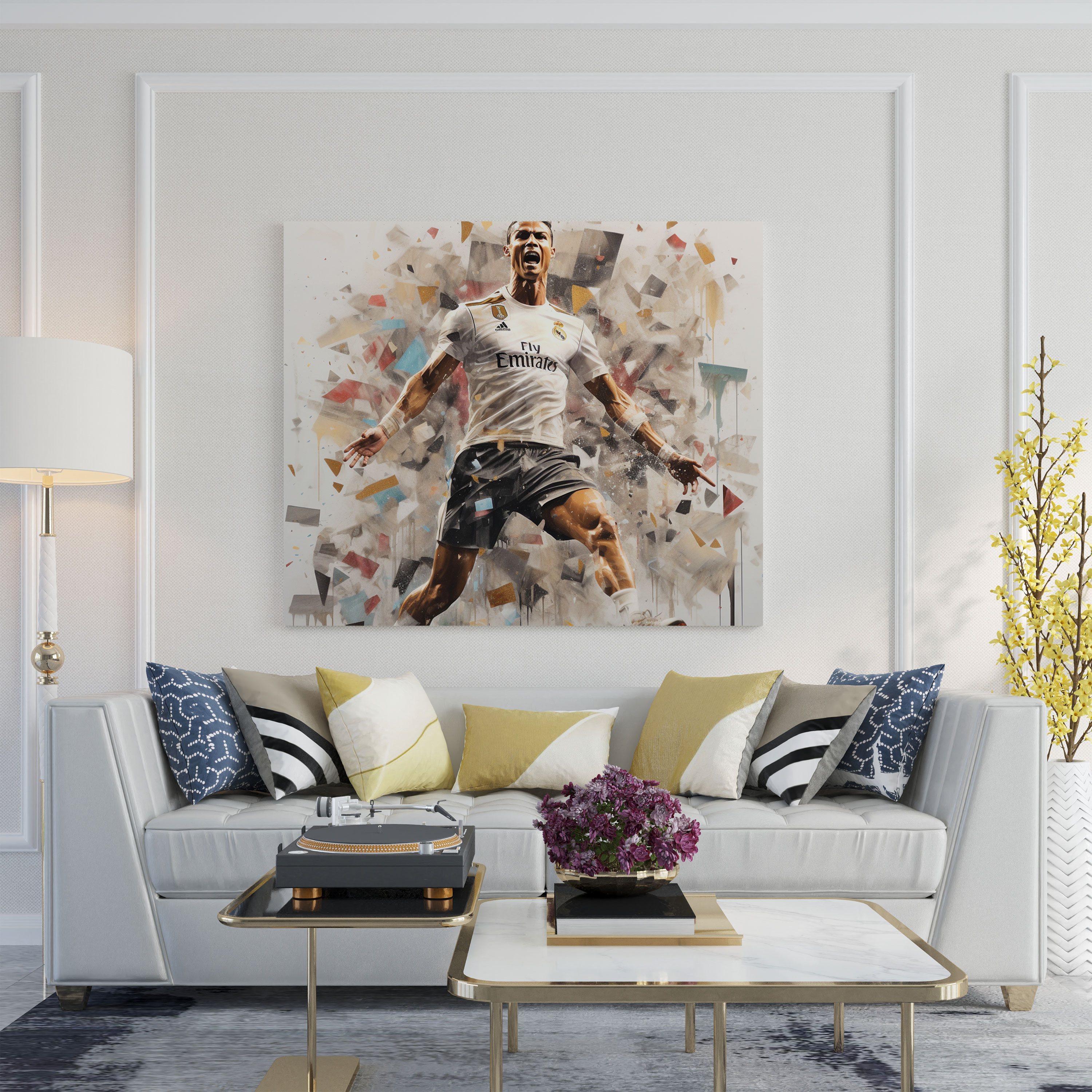 Cristiano Ronaldo Collage Kanvas Tablo - Cristiano Ronaldo Duvar Sanatı Duvar Dekorasyonu Koleksiyon Sanatı