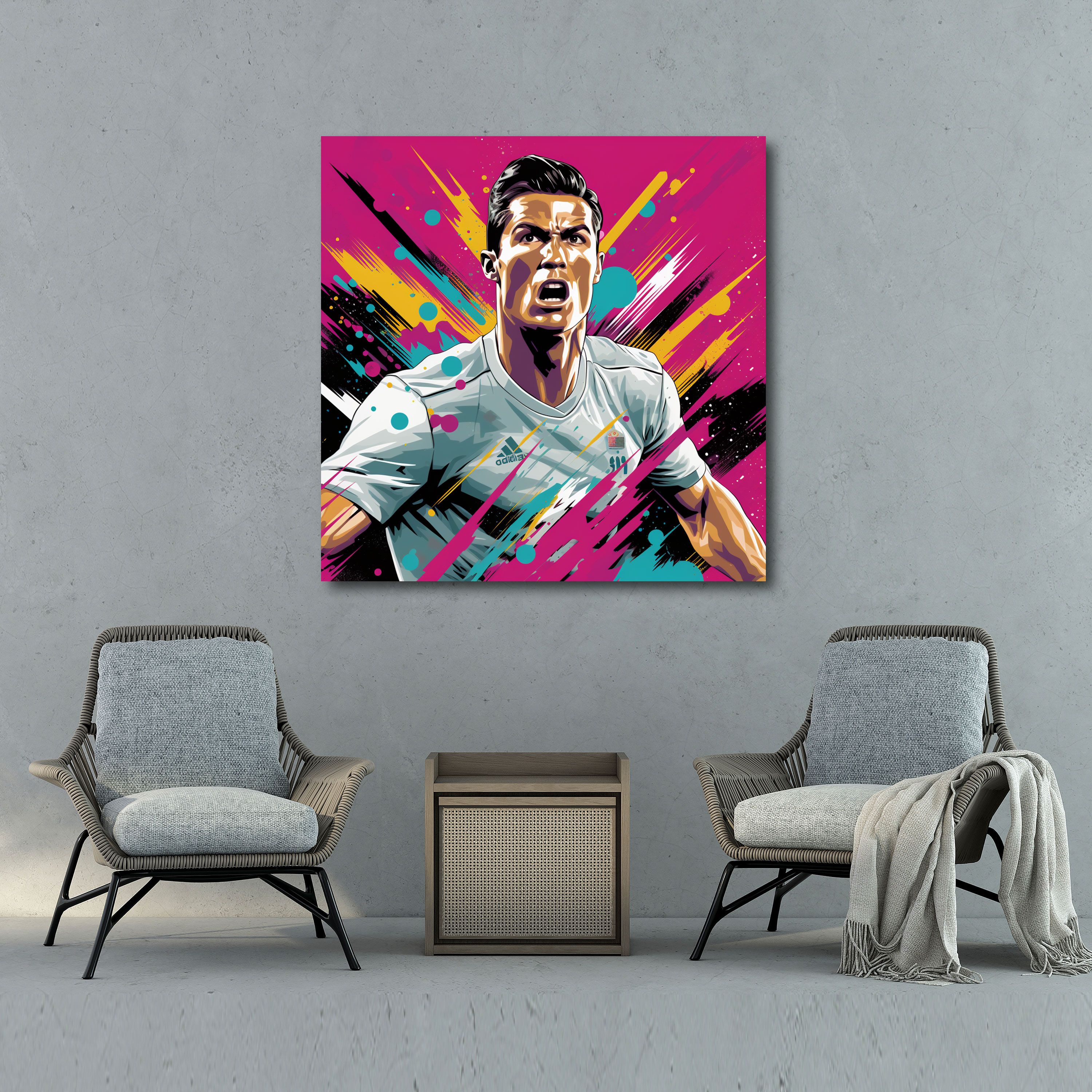 Cristiano Ronaldo Canvas Print - Pop Art Inspired - Cristiano Ronaldo, Cristiano Ronaldo, Wall Art, Pop Art