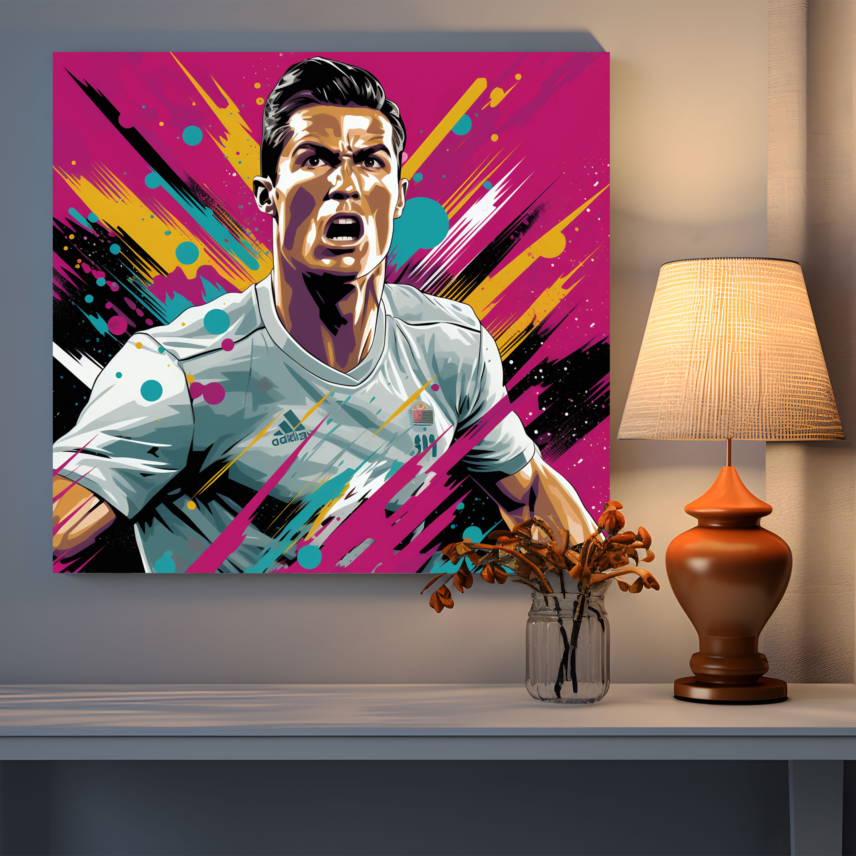 Cristiano Ronaldo Canvas Print - Pop Art Inspired - Cristiano Ronaldo, Cristiano Ronaldo, Wall Art, Pop Art