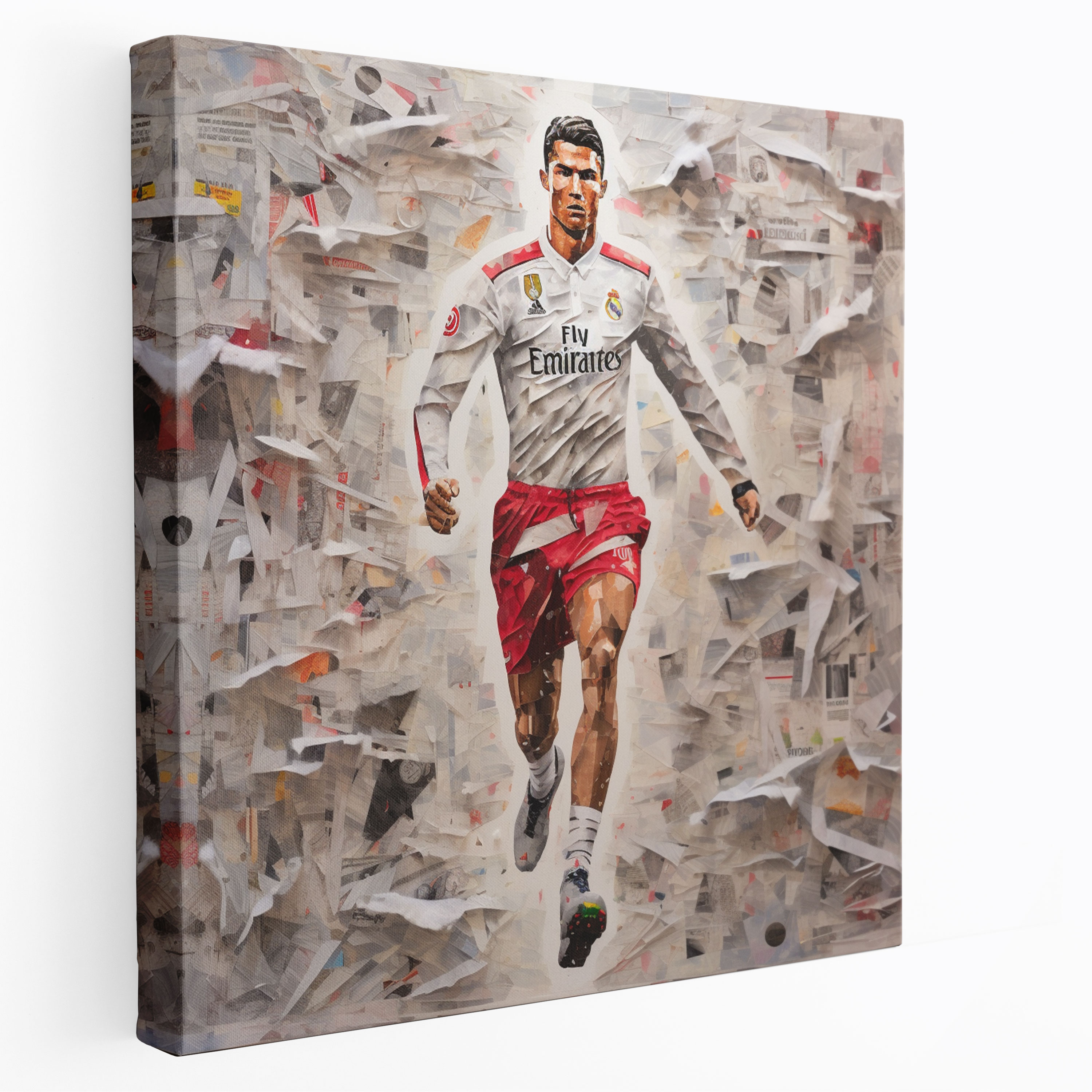 Cristiano Ronaldo Wall Art - Collage Artwork - Cristiano Ronaldo, Newspaper Clippings, Wall Decoration, Home Decoration