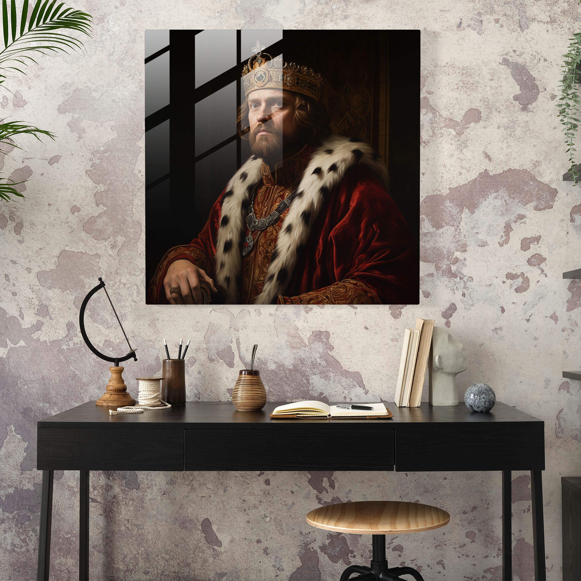 Glasbild Monarch