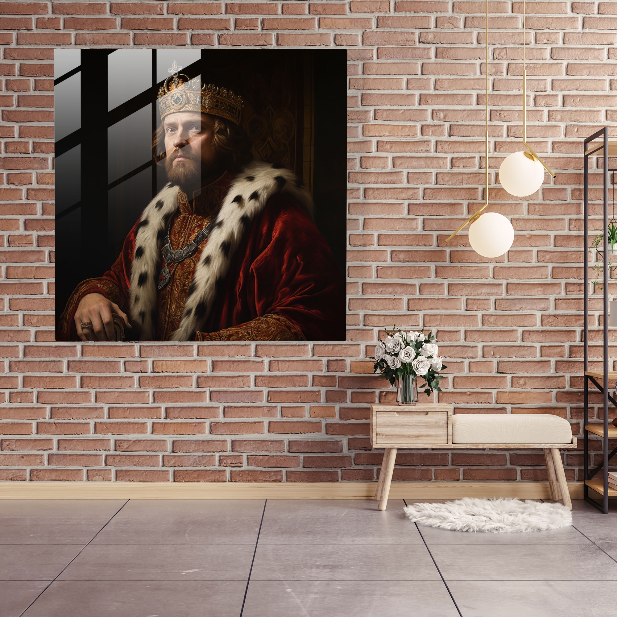 Glasbild Monarch