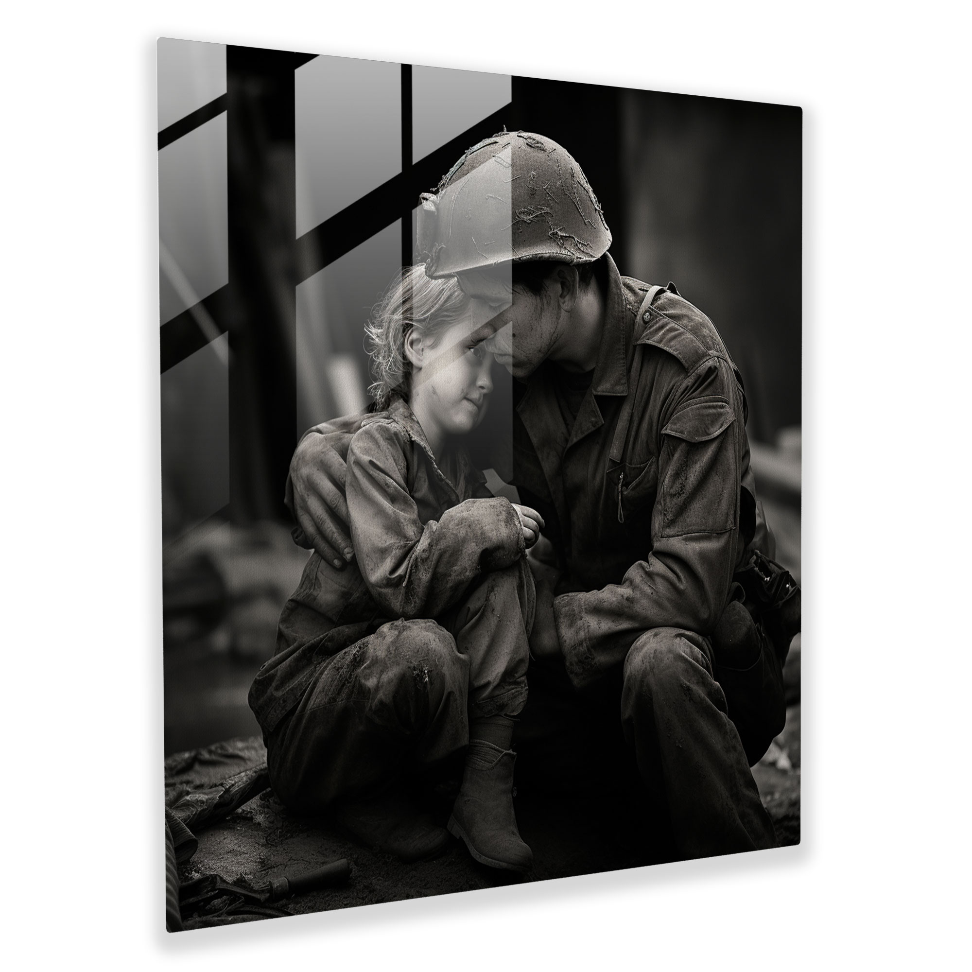 Timeless Monochrome Reminiscence Glass Print