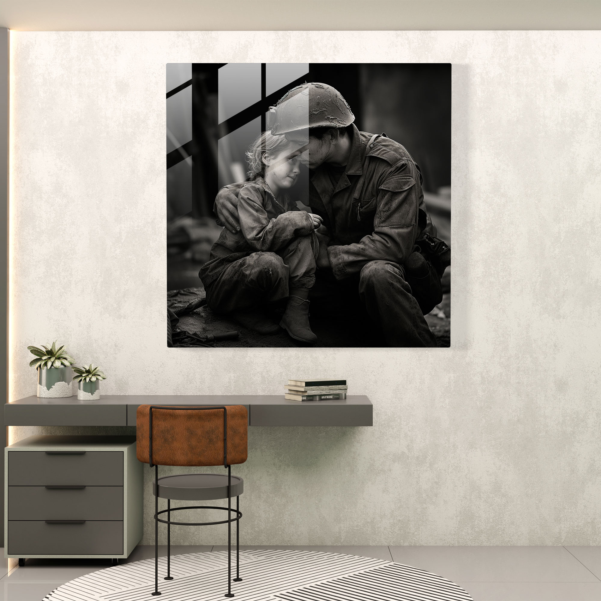 Timeless Monochrome Reminiscence Glass Print