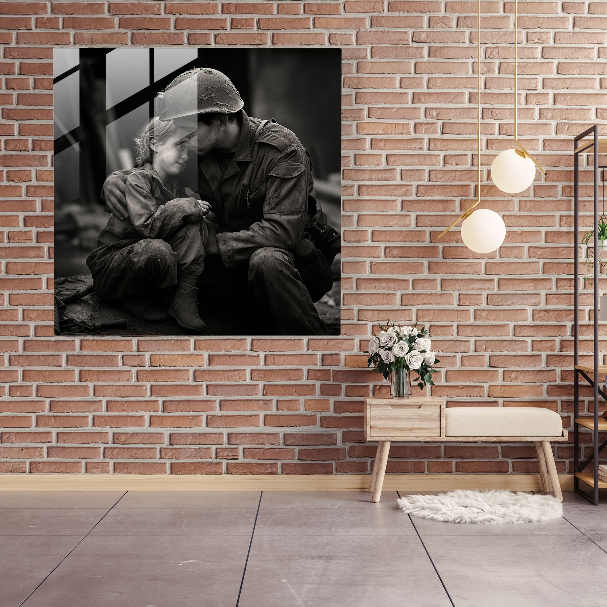 Timeless Monochrome Reminiscence Glass Print