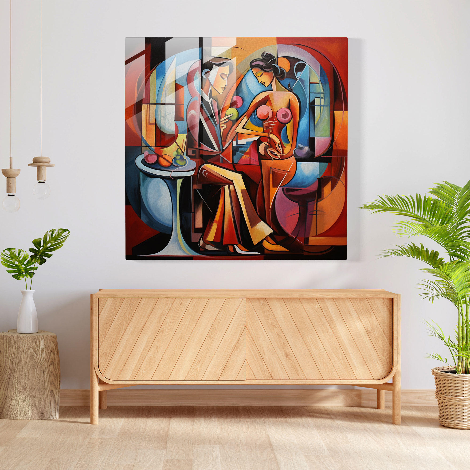 Captivating Glass Print - Cubist Inspired Wall Art for Modern Decor