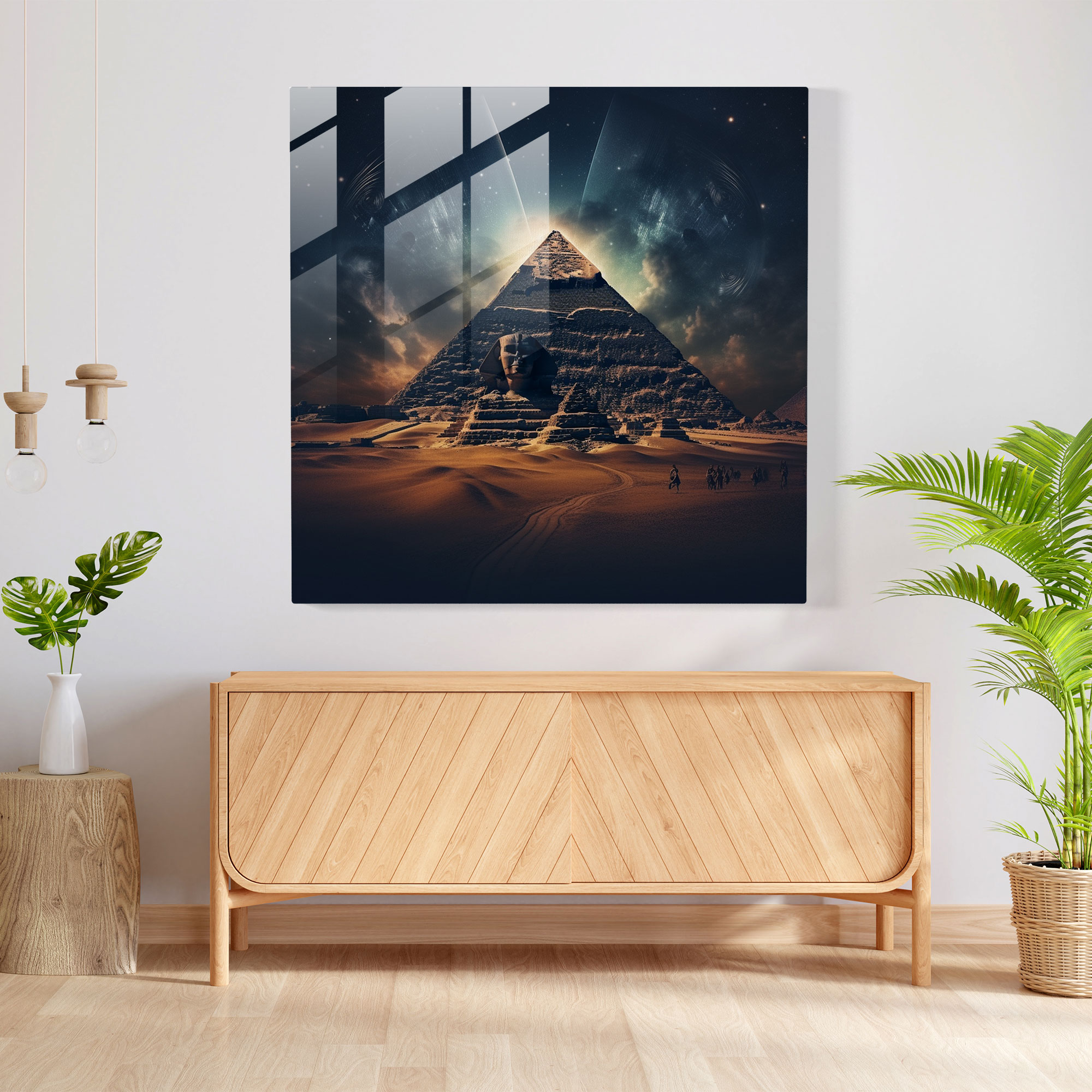 Egyptian Treasures - Intricate Glass Wall Art Decor