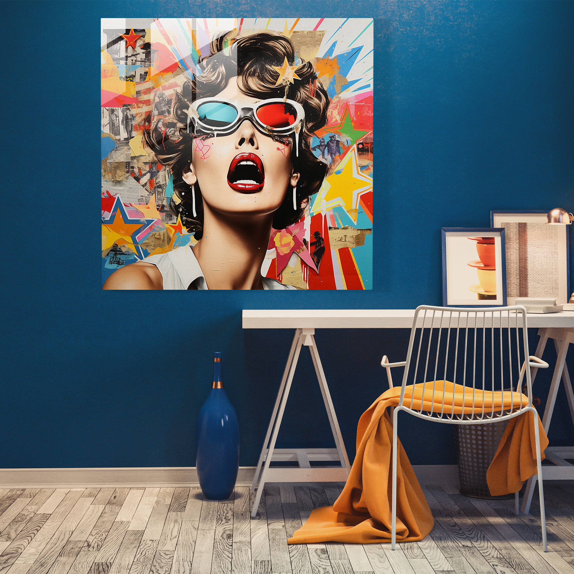 Playful Nostalgia Glass Print