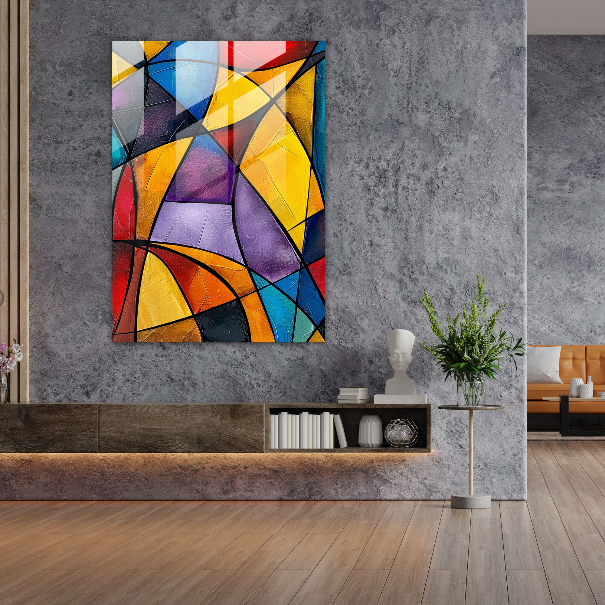 Cubism Glass Wall Art Home Decoration - Cubism, Glass Print, Home Decoration, Cubism