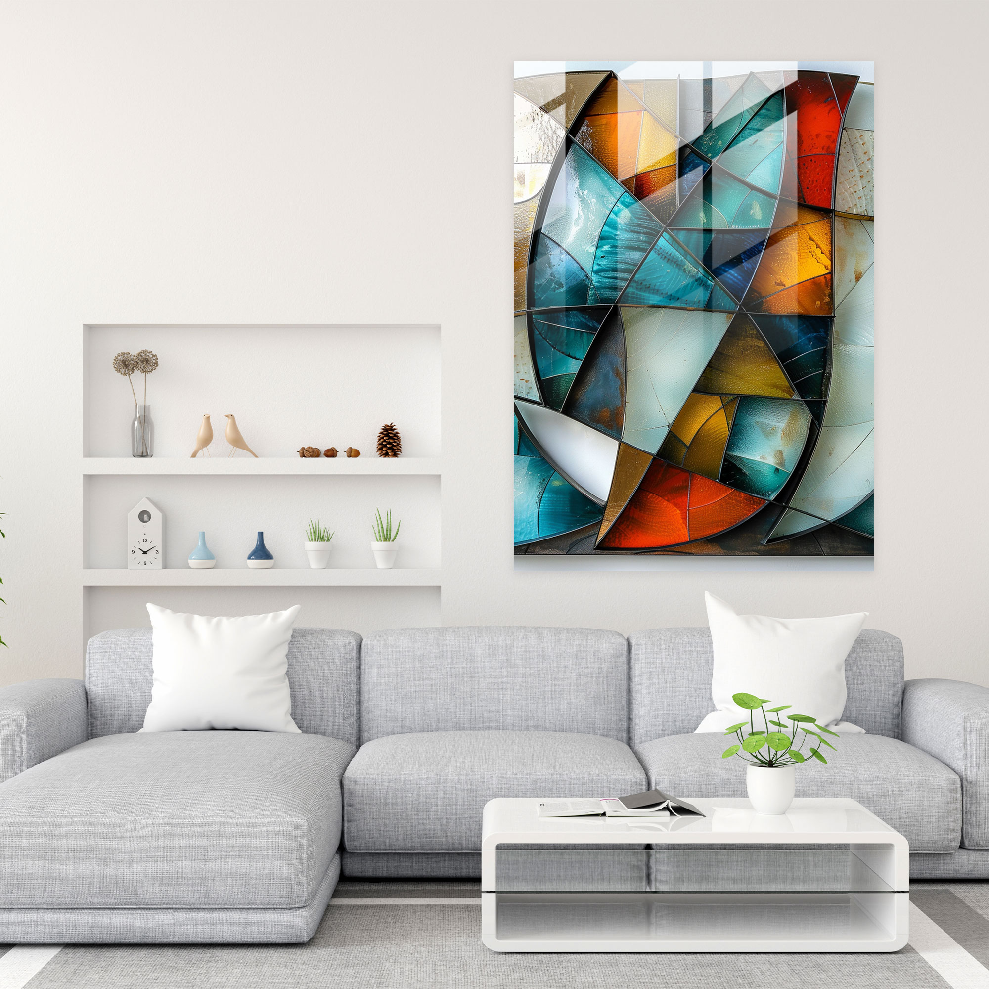 Cubism Glass Print Wall Decoration - Cubism, Modern Art, Cubism, Wall Decoration