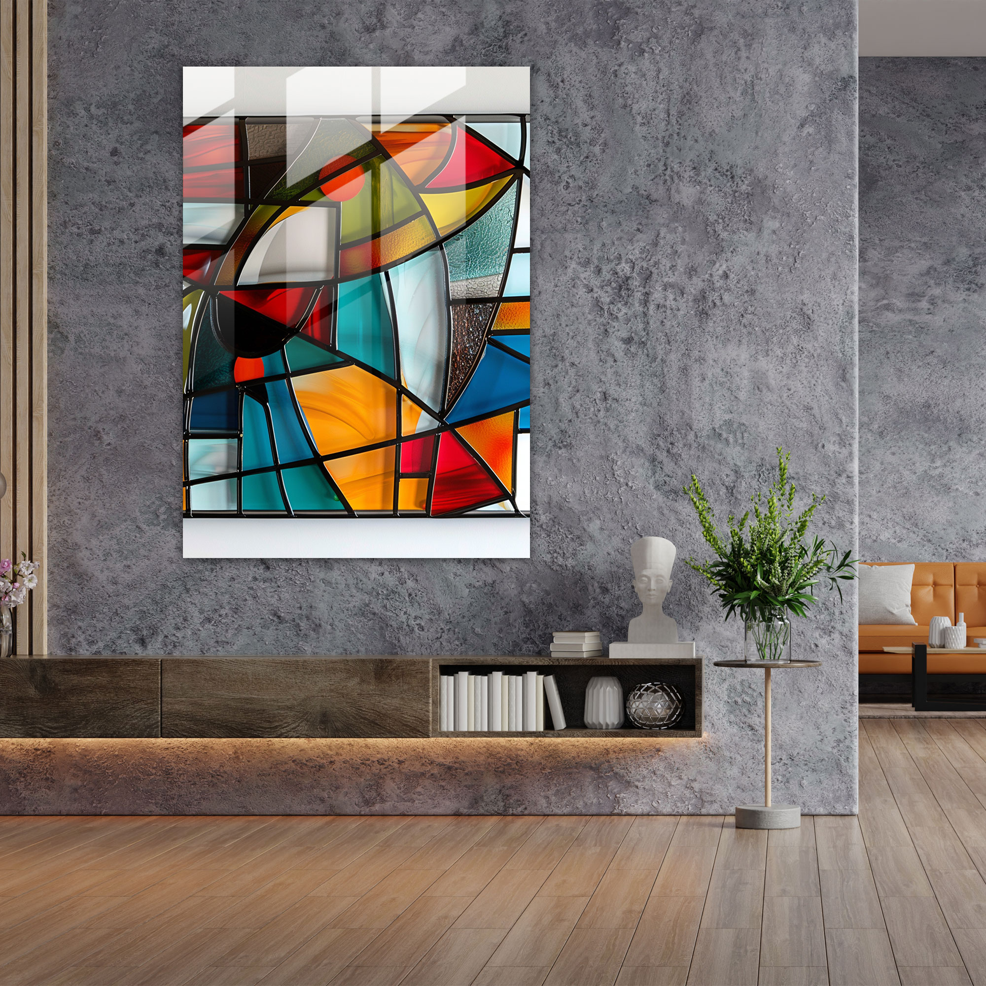 Cubism Glass Wall Art Modern Art - Cubism, Glass Wall Art, Cubism, Glass Print