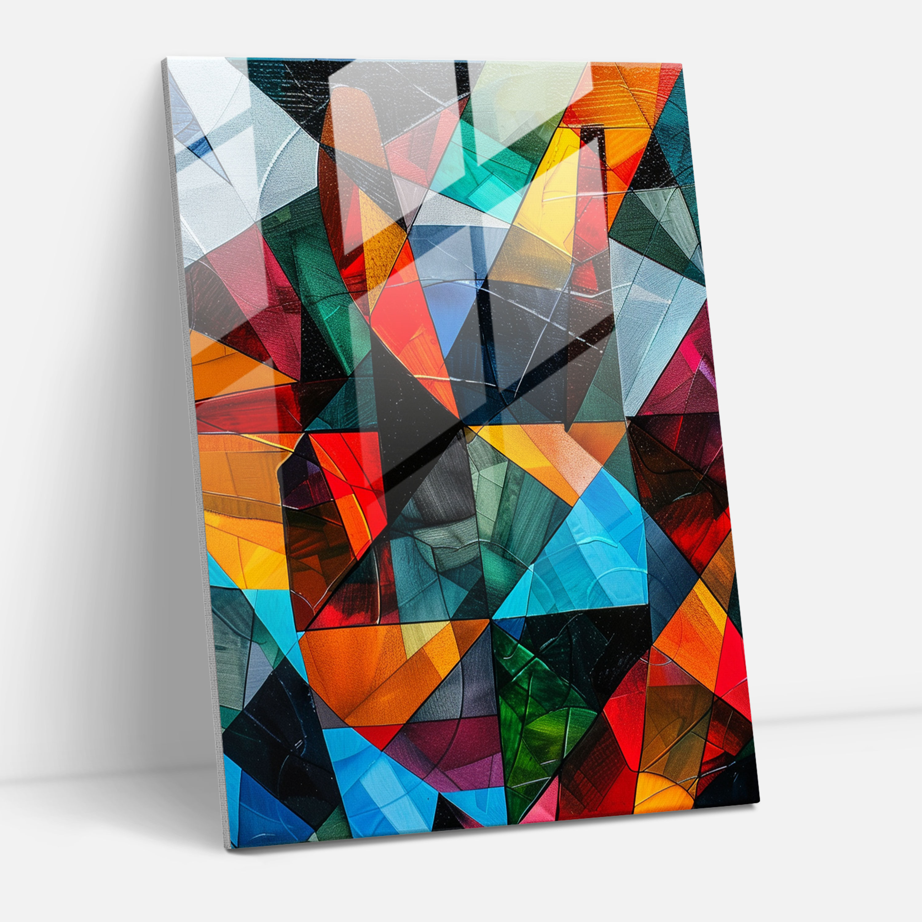 Cubism Glass Art Wall Decoration - Cubism, Modern Art, Wall Decoration, Cubism