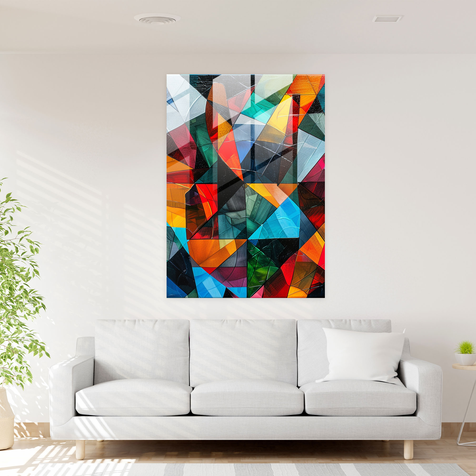Cubism Glass Art Wall Decoration - Cubism, Modern Art, Wall Decoration, Cubism
