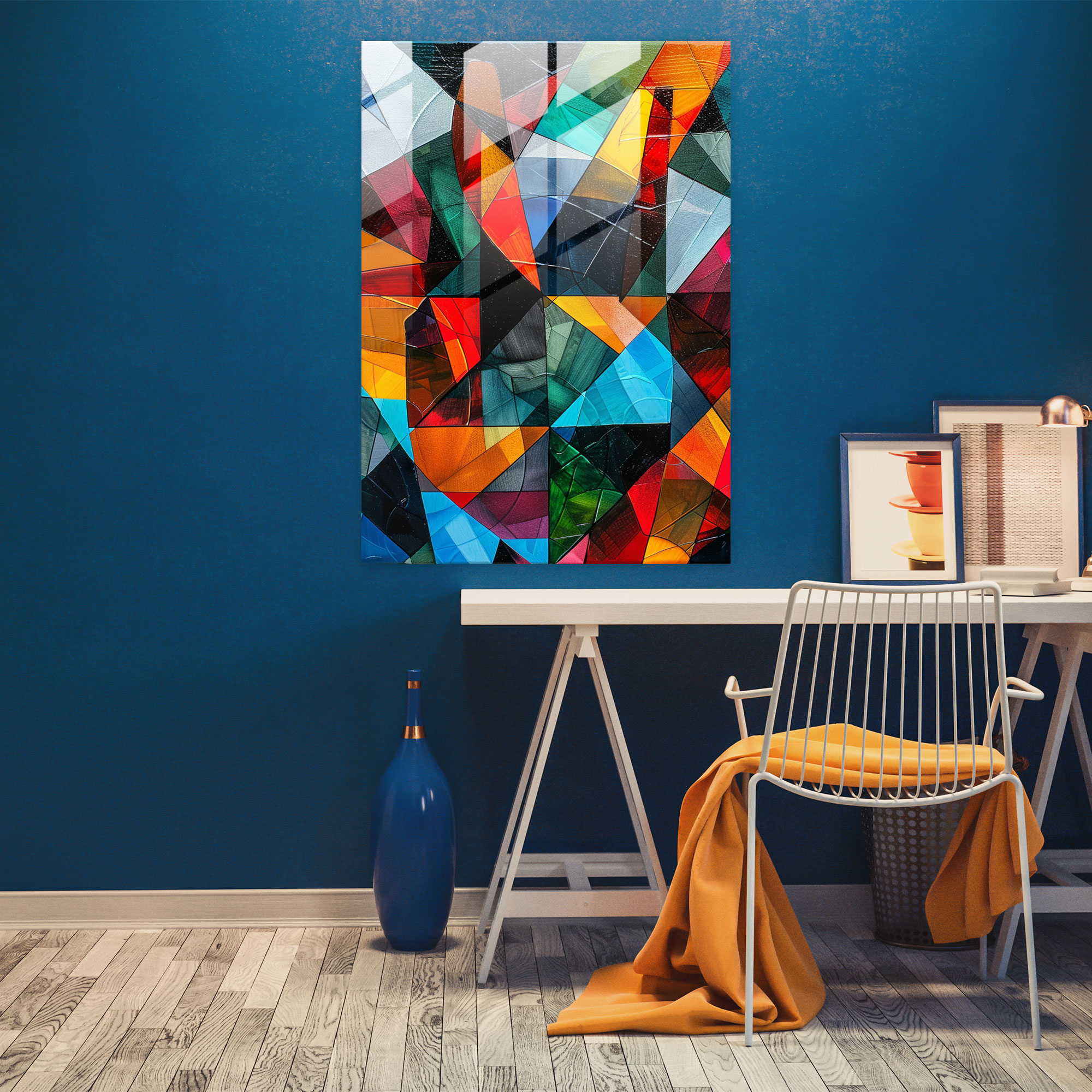 Cubism Glass Art Wall Decoration - Cubism, Modern Art, Wall Decoration, Cubism