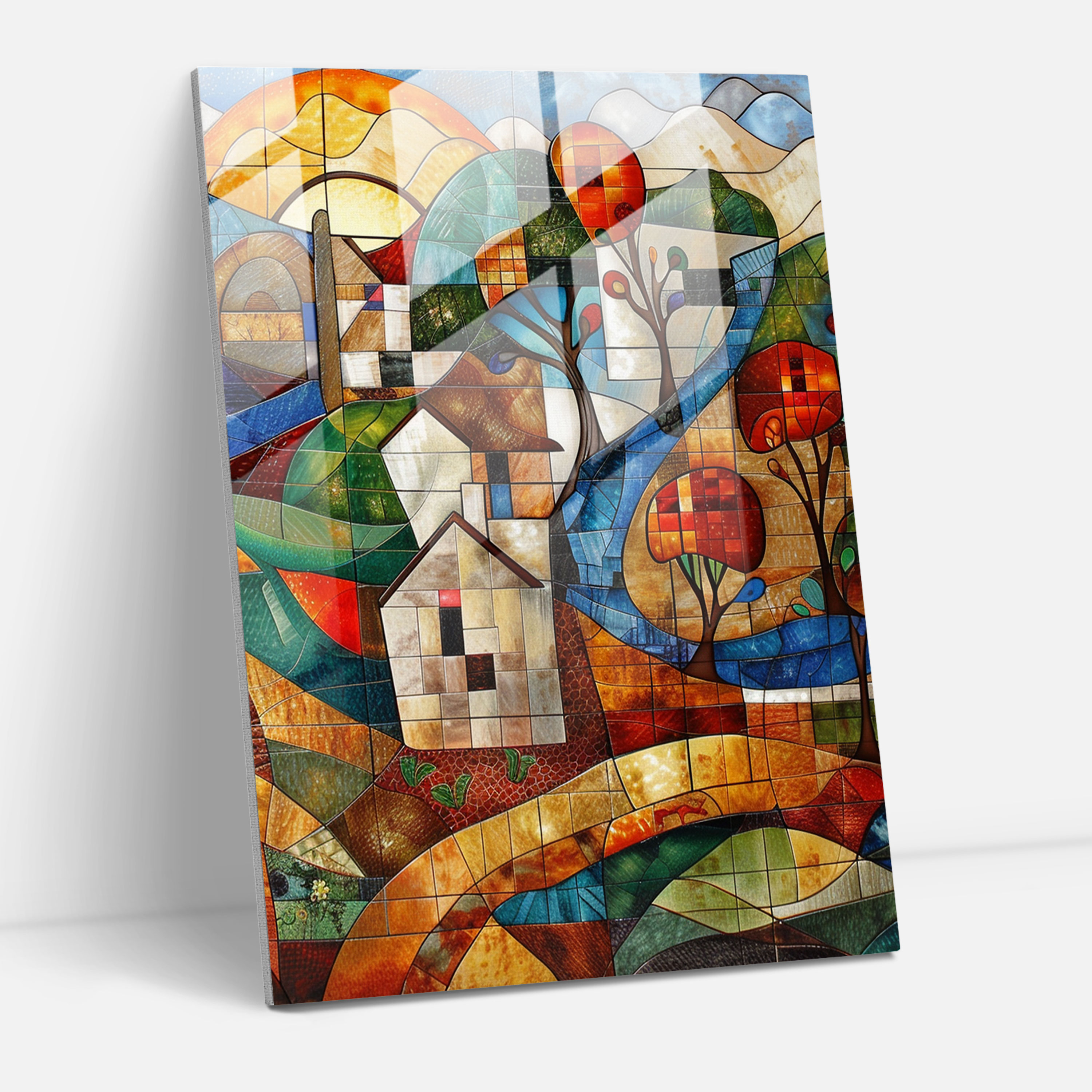 Cubism Glass Print Home Decoration - Cubism, Modern Art, Glass Print, Home Decoration