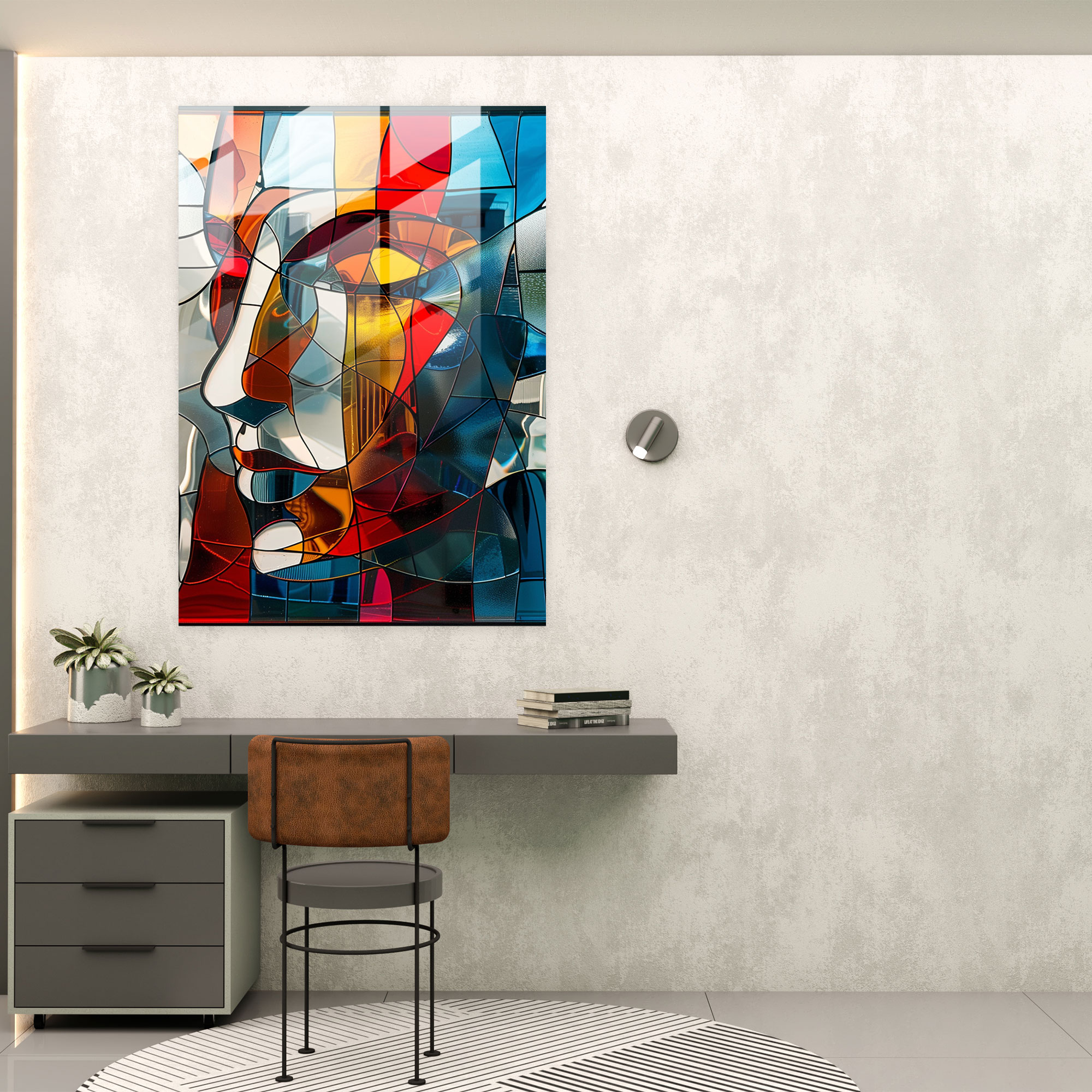 Cubism Glass Print Modern Art - Cubism, Glass Print, Glass Art, Modern Art