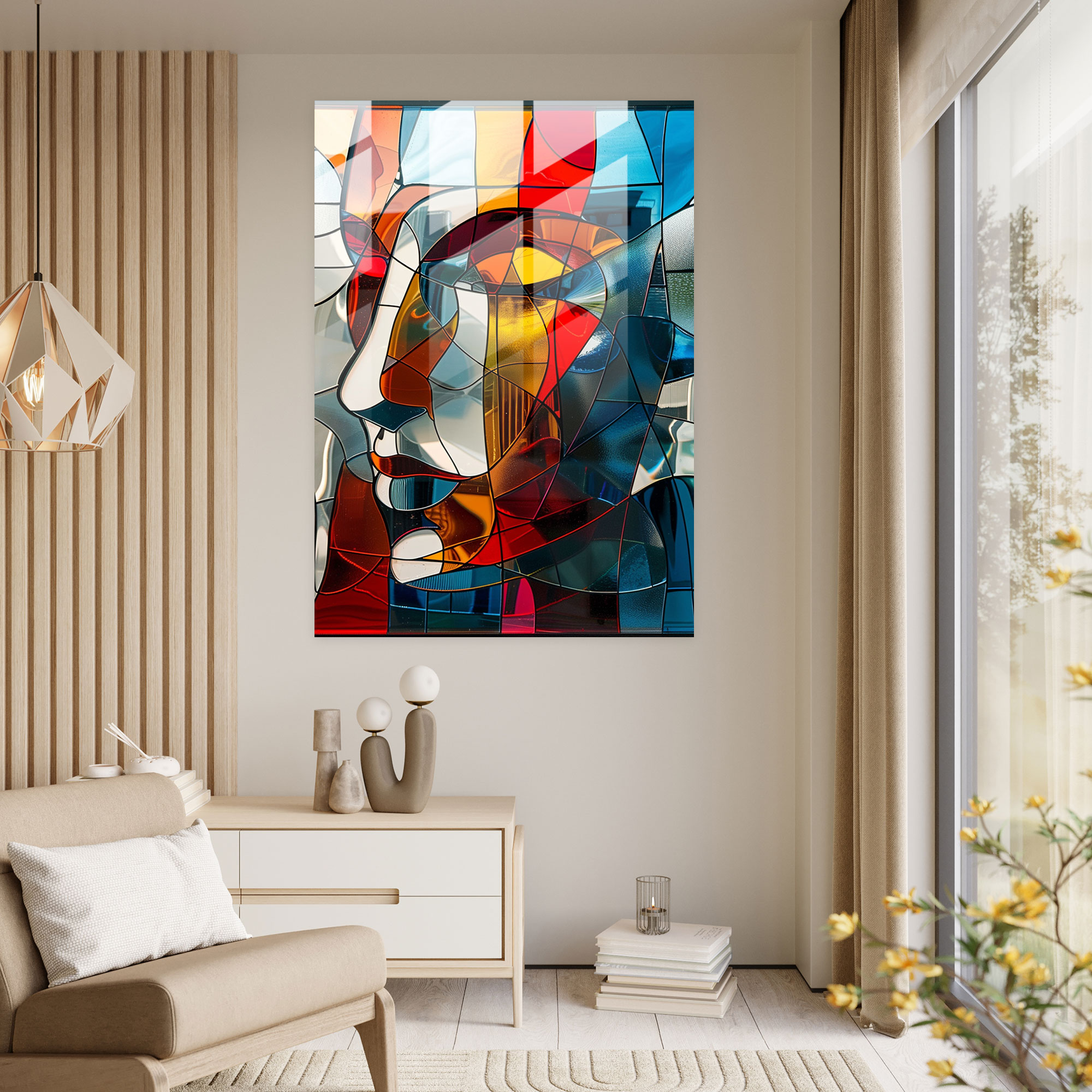 Cubism Glass Print Modern Art - Cubism, Glass Print, Glass Art, Modern Art