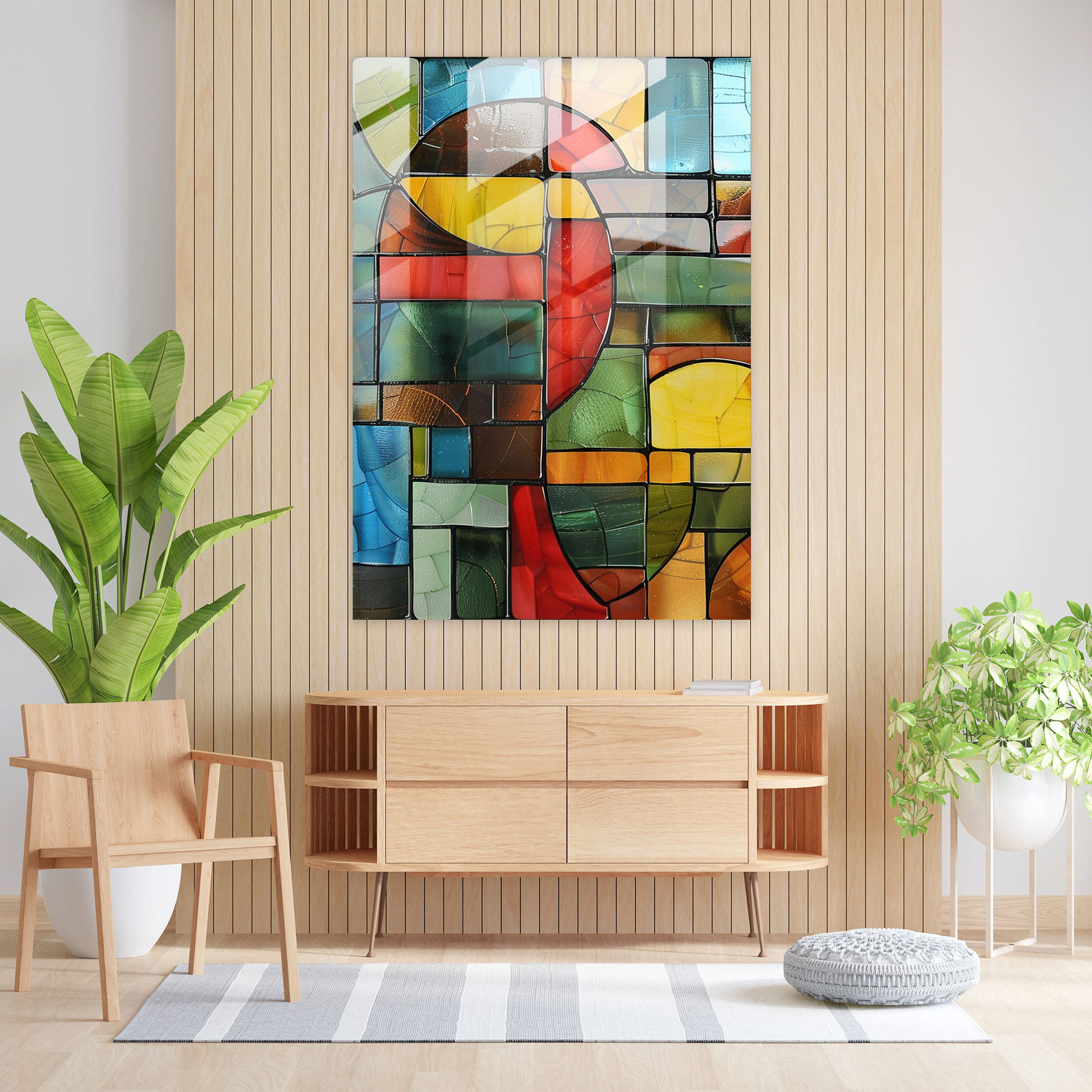 Cubism Glass Wall Art Wall Decoration - Cubism, Cubism, Glass Wall Art, Modern Art