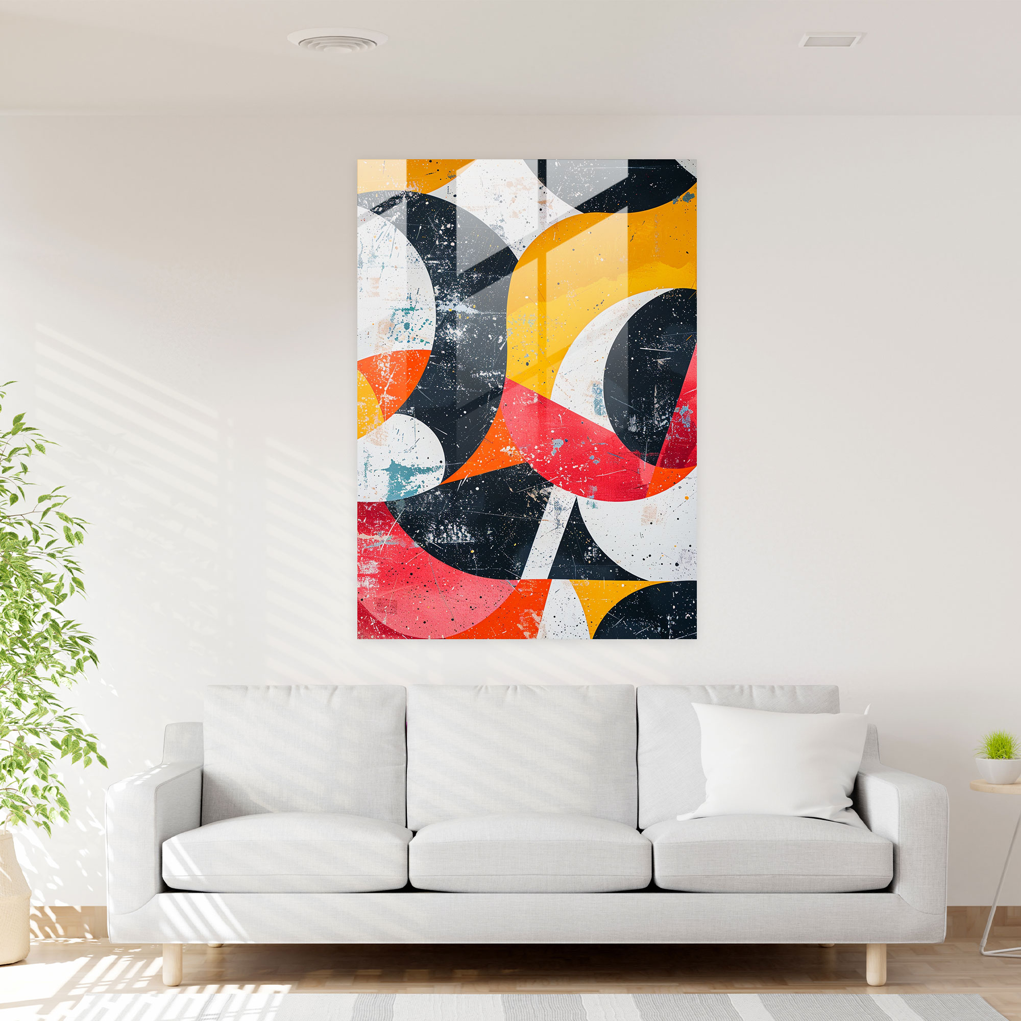 Cubism Wall Decoration Abstract Geometric Patterns Glass Print - Cubism, Abstract Geometric Patterns, Glass Print, Cubism