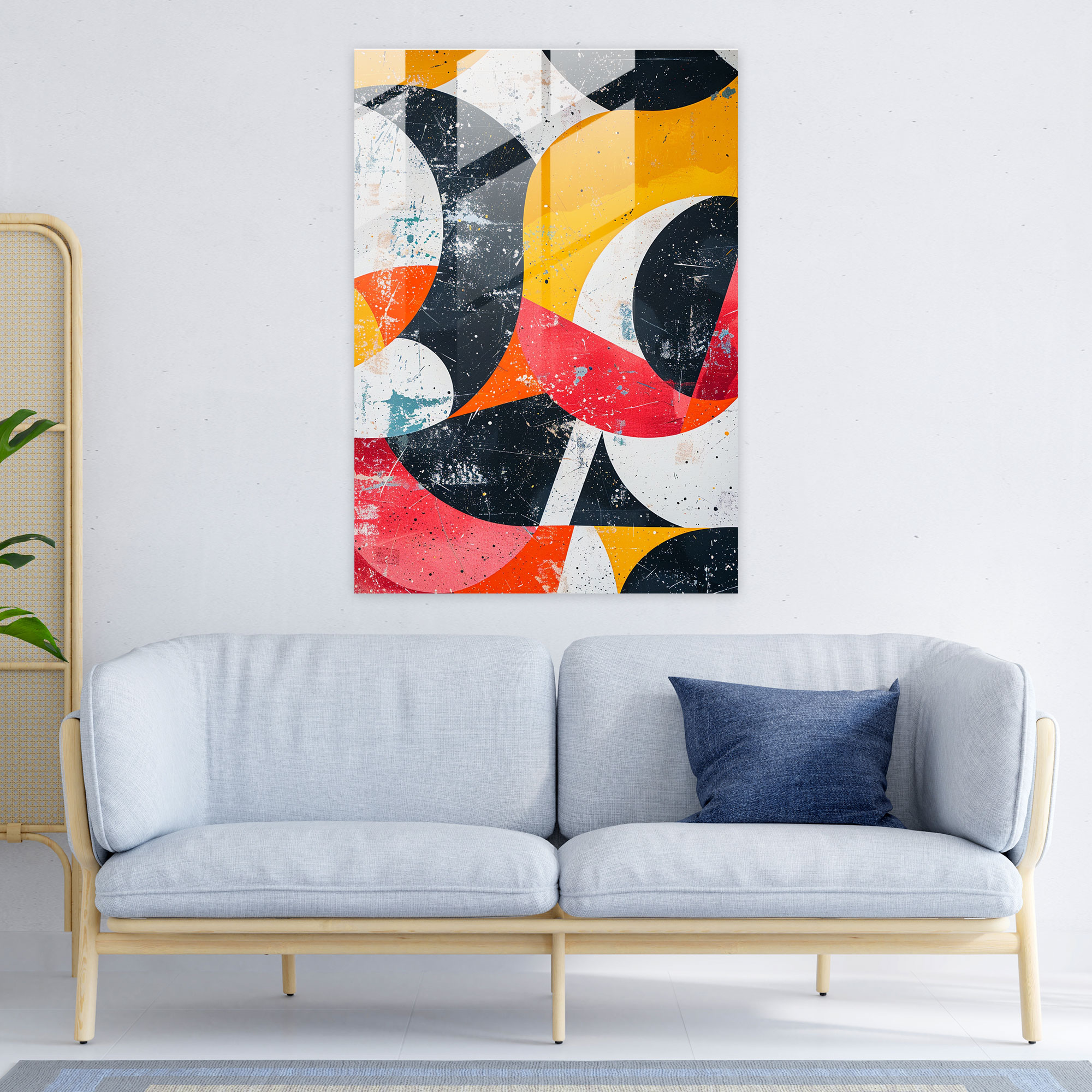 Cubism Wall Decoration Abstract Geometric Patterns Glass Print - Cubism, Abstract Geometric Patterns, Glass Print, Cubism