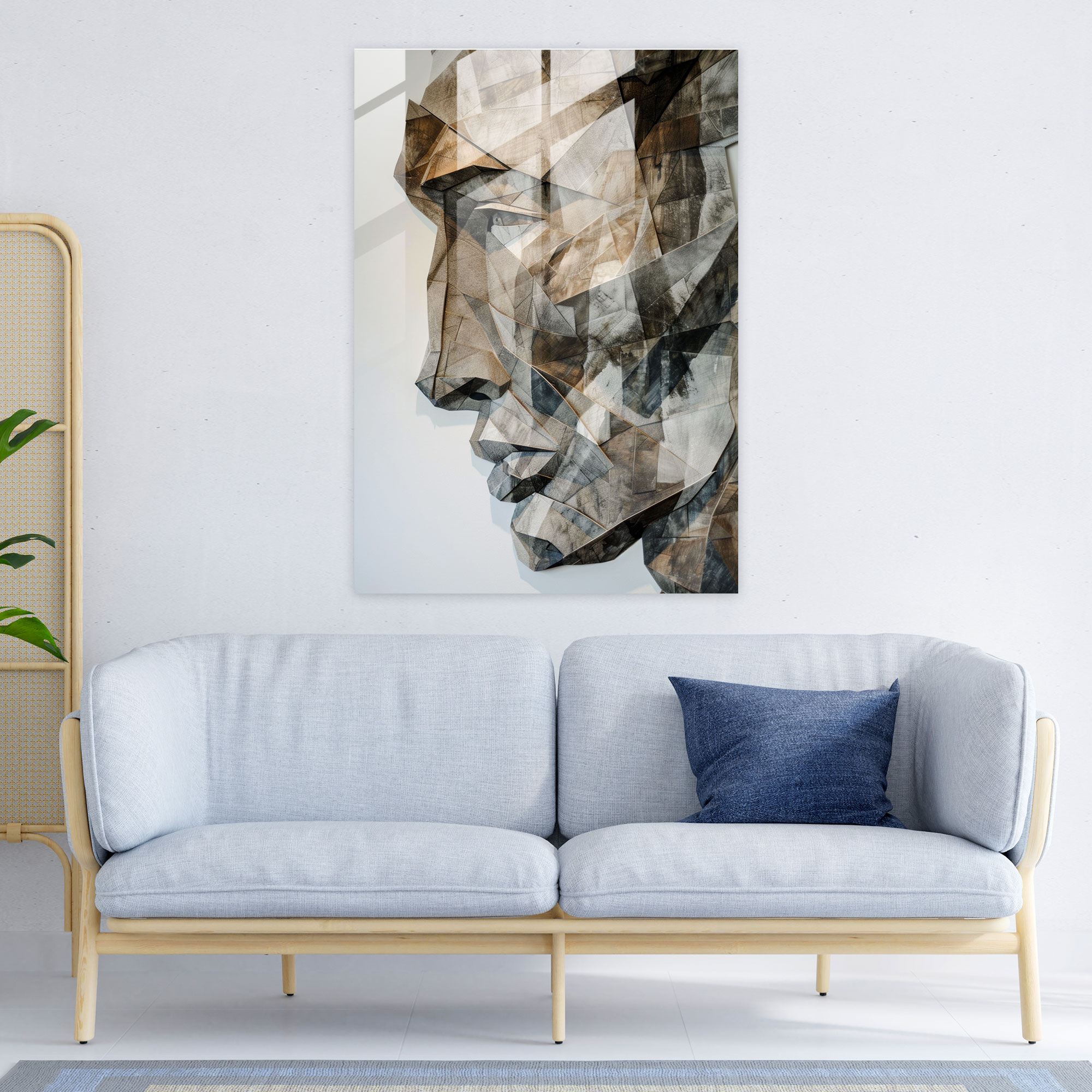 Fragmented Figures Cubism Wall Decoration - Cubism, Cubism, Modern Art, Glass Print